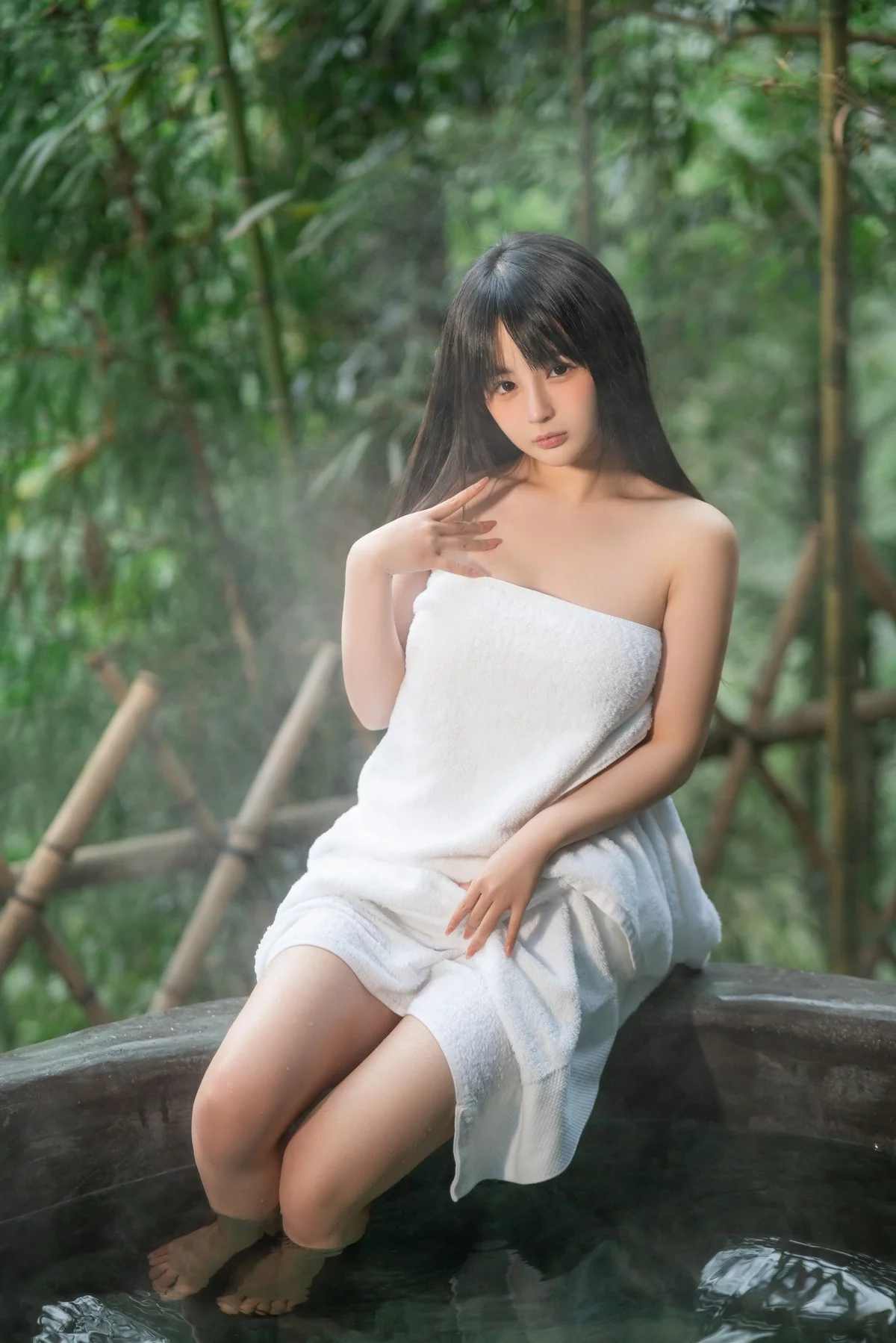 Xgyw.Org_网络美女桜井宁宁温泉主题户外温泉性感白色浴巾裹身露豪乳遮点极致诱惑写真60P