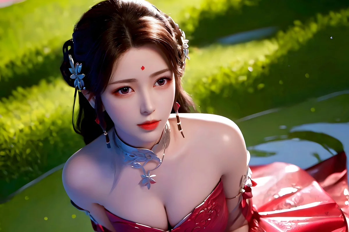 Xgyw.Org_AI美图039期火灵儿主题性感开胸连衣短裙美女完美写真及下载91P