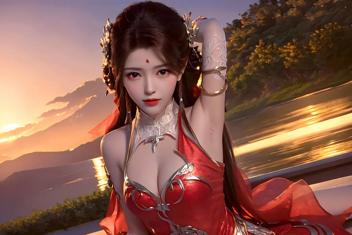 Xgyw.Org_AI美图039期火灵儿主题性感开胸连衣短裙美女完美写真及下载91P