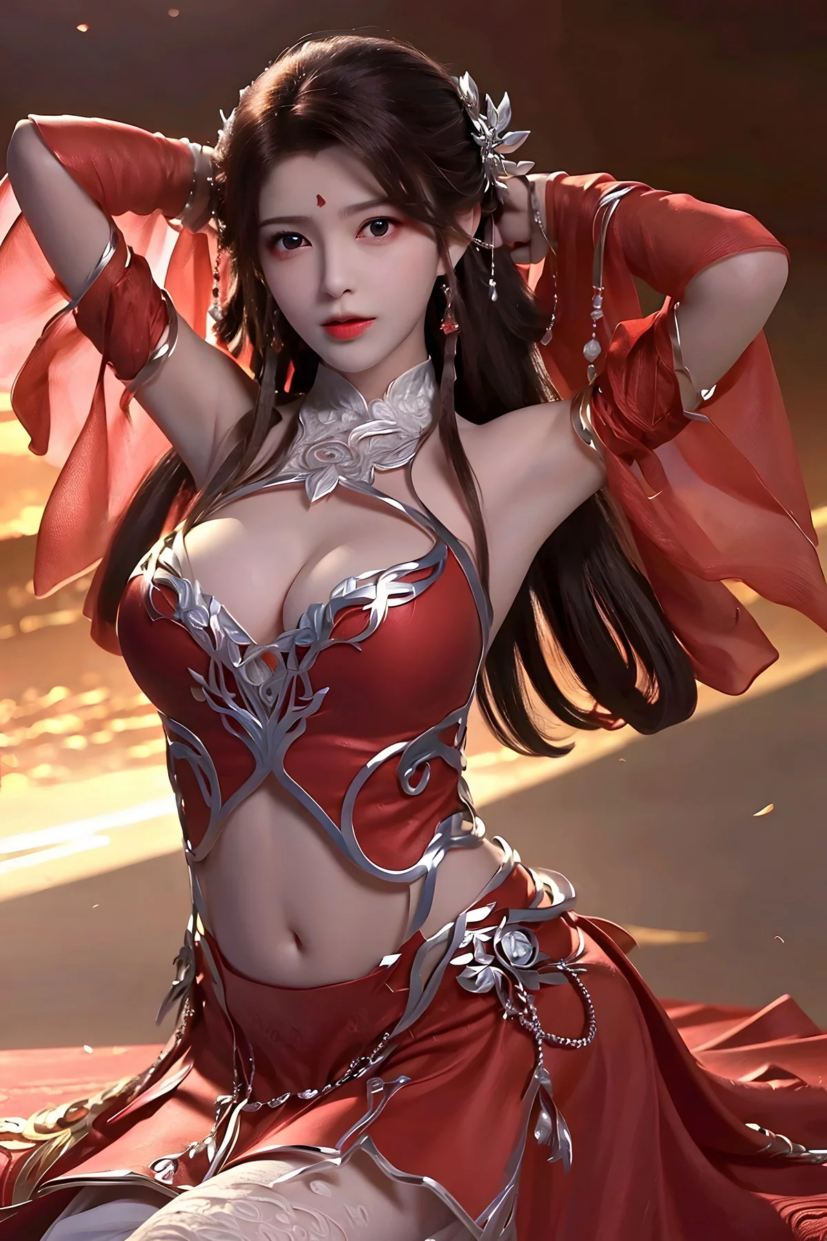Xgyw.Org_AI美图039期火灵儿主题性感开胸连衣短裙美女完美写真及下载91P