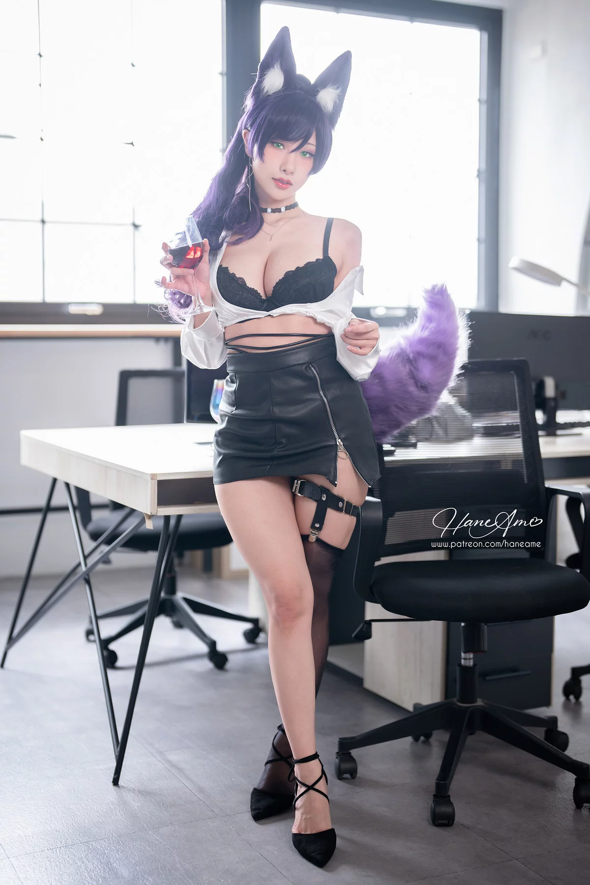Xgyw.Org_Coser美女雨波_HaneAme9-Seki Sexy OL Foxy主题性感狐狸装扮蕾丝内衣丰满诱惑写真51P