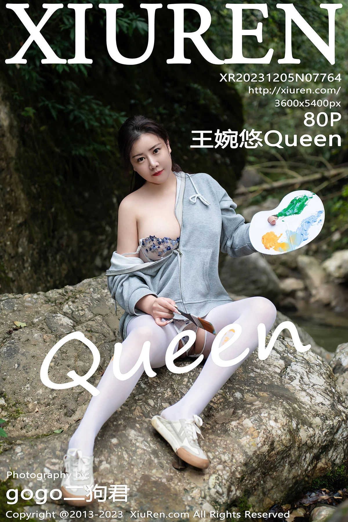 Xgyw.Org_XiuRen第7764期_模特王婉悠Queen性感轻透内衣配超薄白丝秀丰腴身姿诱惑写真80P