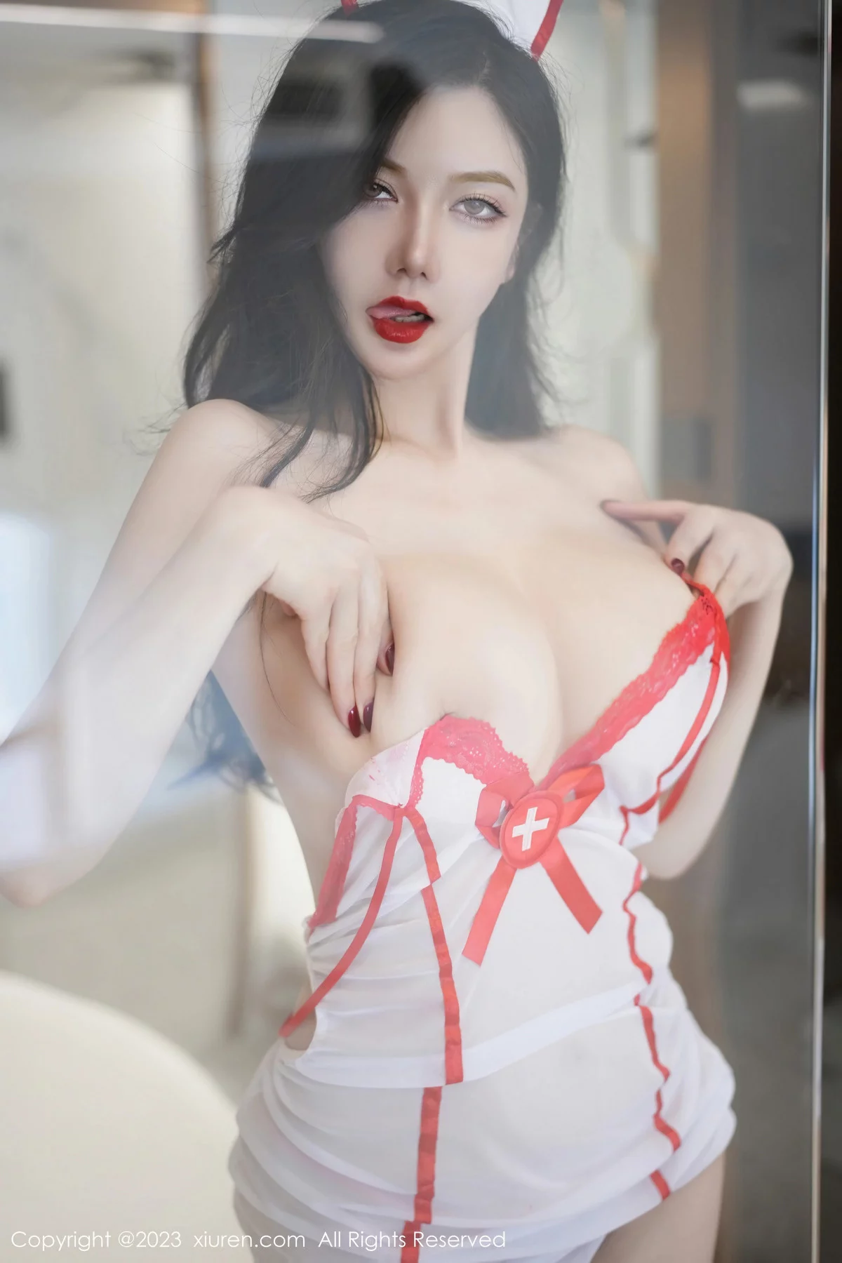 Xgyw.Org_XiuRen第7849期_女神心妍小公主性感白色轻透情趣护士服秀丰满身材惹火诱惑写真68P