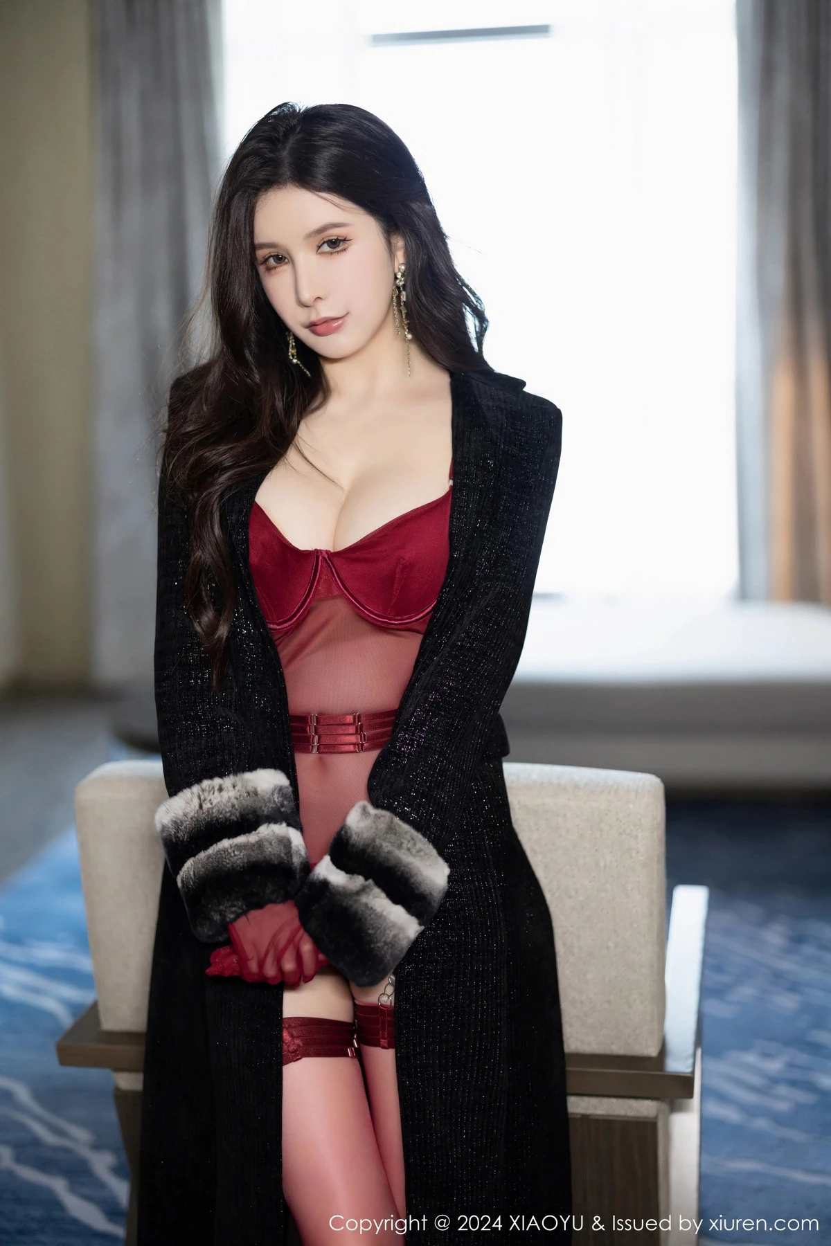 Xgyw.Org_[XiaoYu画语界]Vol.1210_模特李丽莎性感红色情趣服饰配红丝吊袜秀惹火身材完美诱惑写真81P