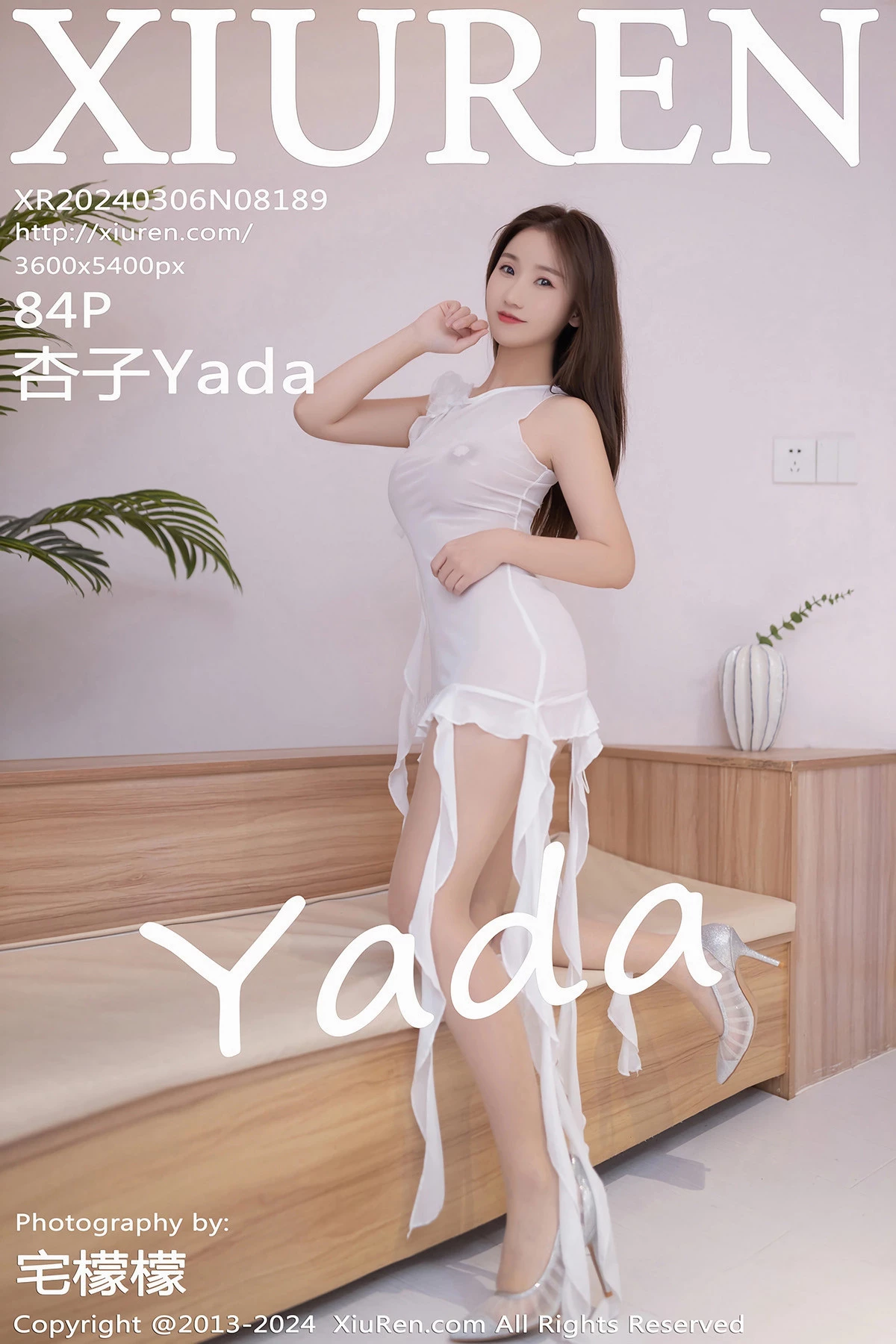 Xgyw.Org_XiuRen第8189期_模特杏子Yada性感轻透白色连衣裙配超薄肉丝秀曼妙身姿诱惑写真84P
