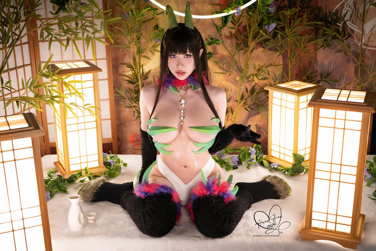Xgyw.Org_Coser美女雨波_HaneAme-Anenarumono Chiyo主题私房性感绿色情趣服饰秀丰满身材诱惑写真44P