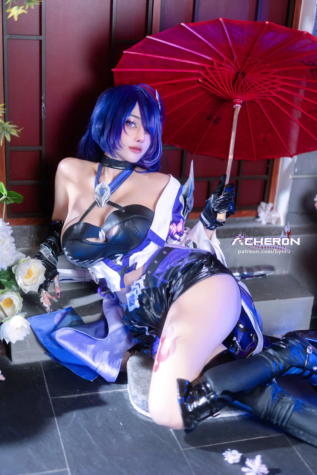 Xgyw.Org_日本性感萝莉Byoru-HonkaiStar Rail主题性感黑色服饰露豪乳遮点秀丰满身材诱惑写真57P