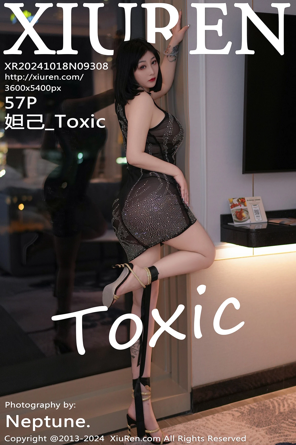 Xgyw.Org_XiuRen第9308期_女神妲己_Toxic性感黑色轻透连衣短裙秀丰腴身姿惹火诱惑写真57P