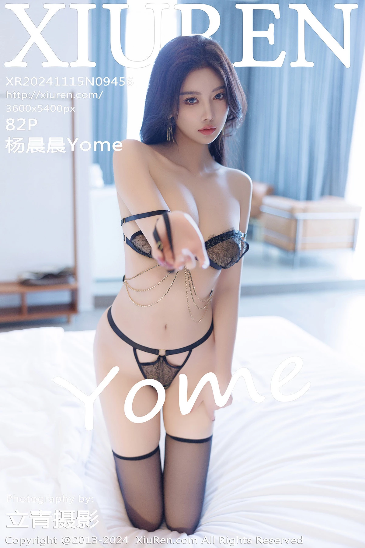 Xgyw.Org_XiuRen第9456期_女神杨晨晨Yome红色连衣短裙+黑色情趣内衣秀丰腴身姿诱惑写真82P