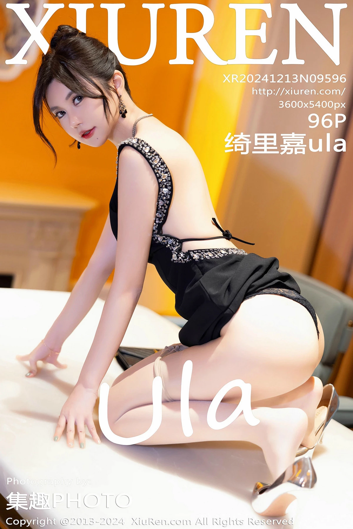 Xgyw.Org_XiuRen第9596期_女神绮里嘉ula性感黑色连衣短裙配超薄肉丝秀曼妙身姿诱惑写真96P