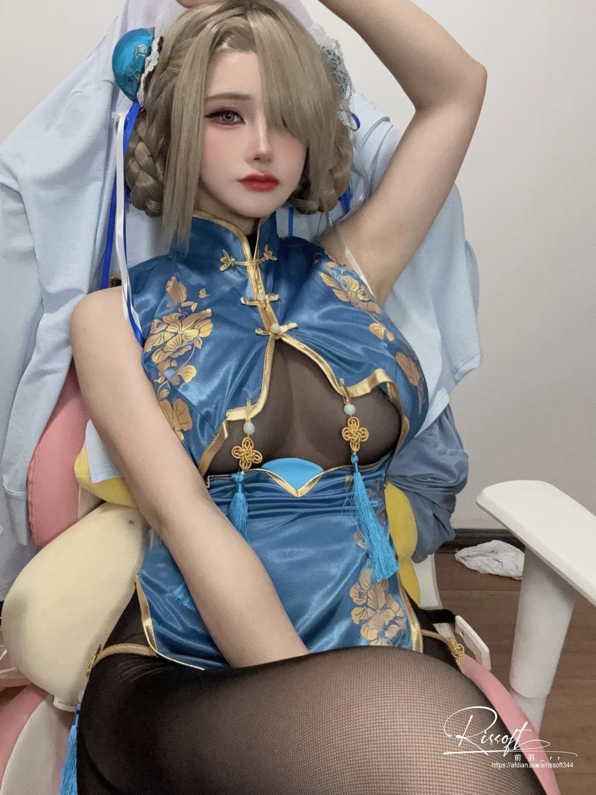 Xgyw.Org_网络美女前羽_rr明日奈中华娘同人旗袍主题性感旗袍露超薄连体黑色秀丰腴身材诱惑写真55P
