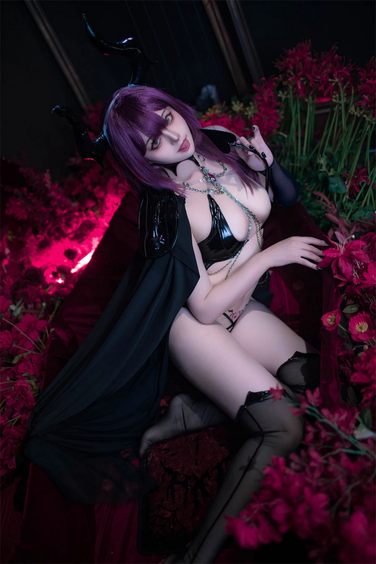 Xgyw.Org_网络美女Natsuko夏夏子德文郡魅魔主题性感黑色皮质情趣服饰秀完美身材诱惑写真90P
