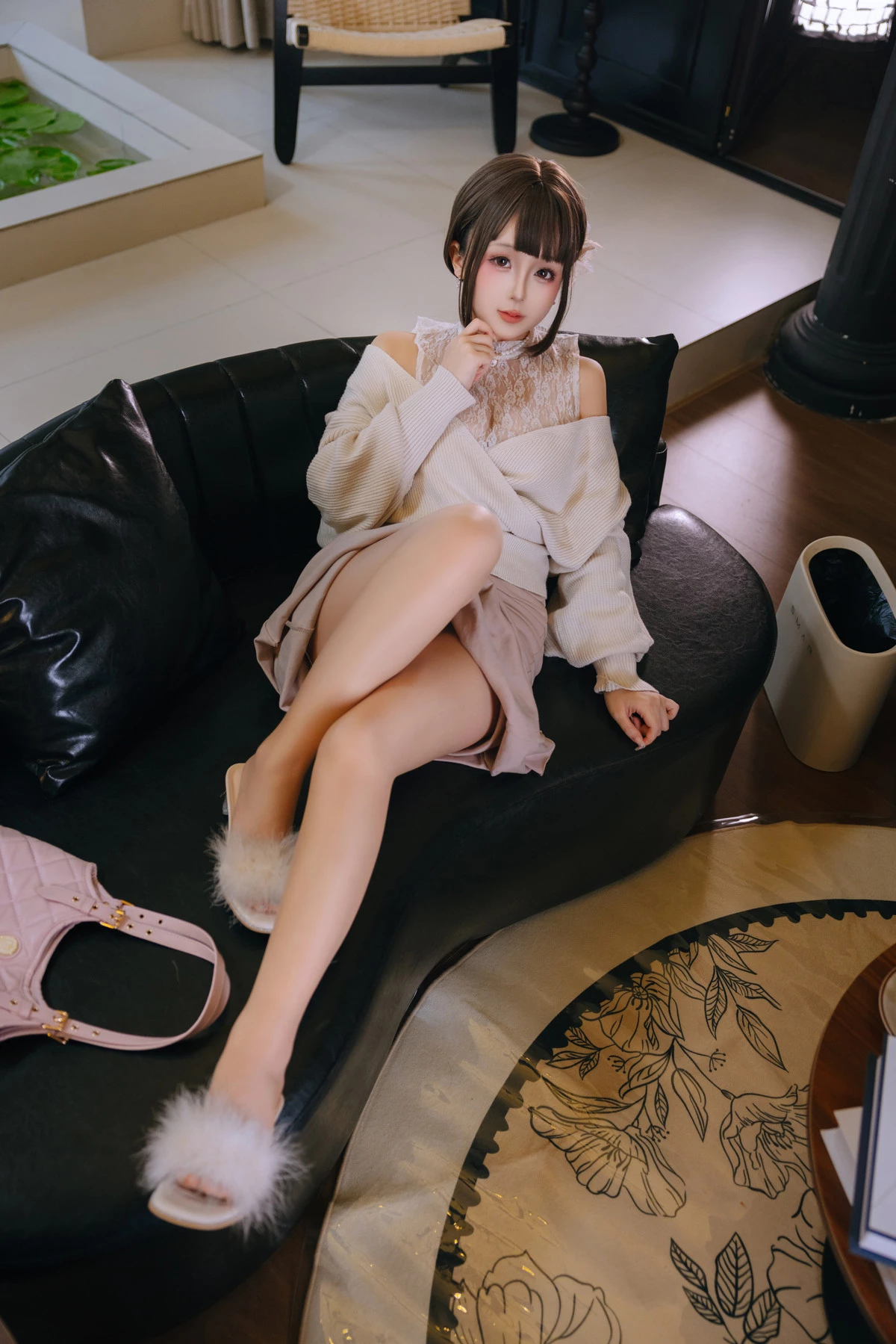 Xgyw.Org_Cosplay美女日奈娇下属的太太主题私房性感粉色蕾丝内衣情趣捆绑秀惹火身材诱惑写真159P