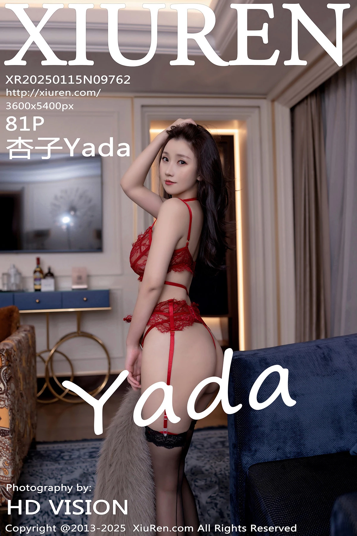 Xgyw.Org_XiuRen第9762期_模特杏子Yada性感红色情趣内衣配黑丝吊袜秀惹火身材诱惑写真81P