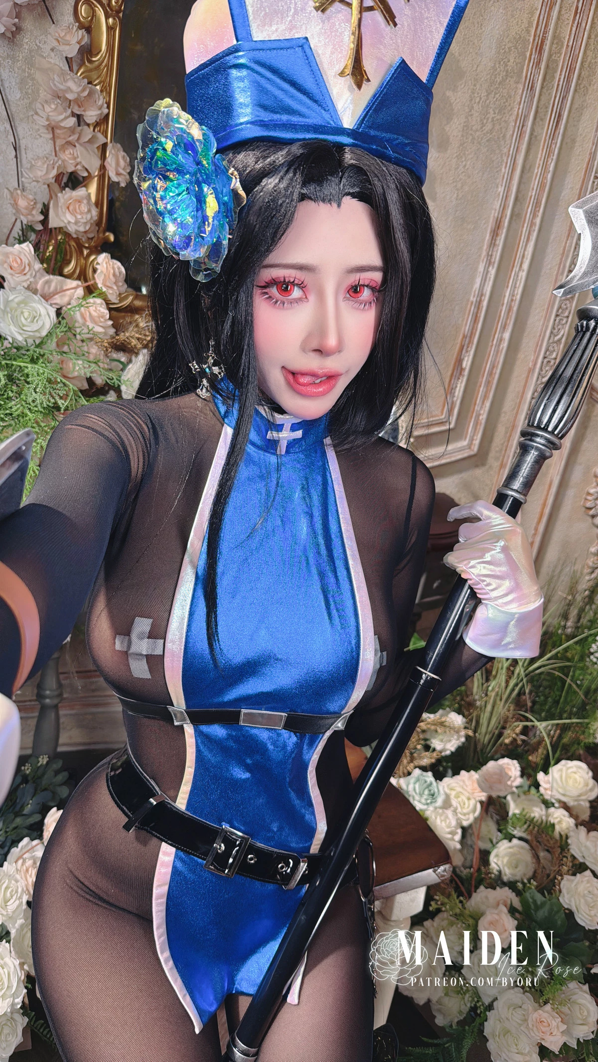 Xgyw.Org_日本性感萝莉Byoru-Maiden Ice Rose主题性感超薄连体黑丝配白色腿袜秀丰腴身姿诱惑写真56P
