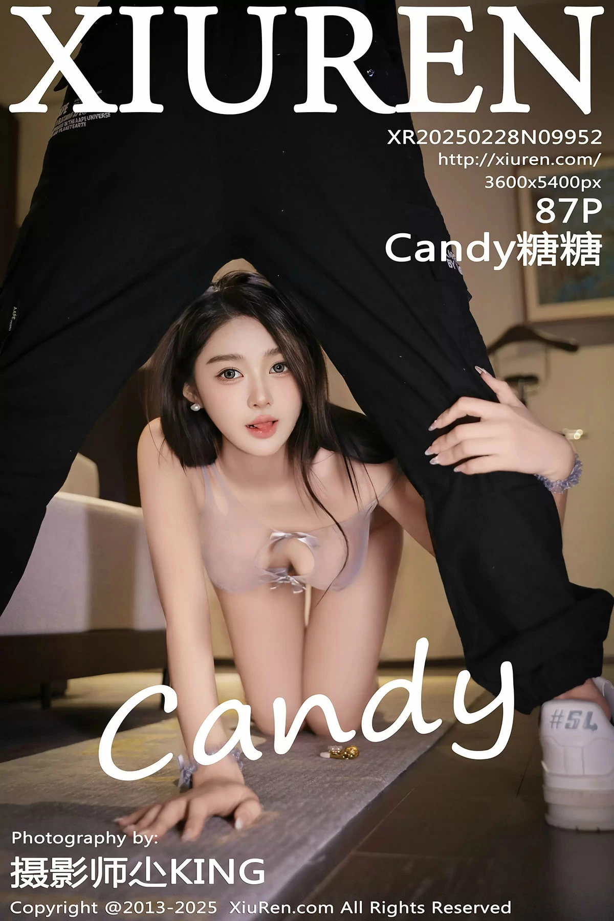 Xgyw.Org_XiuRen第9952期_模特Candy糖糖性感灰色情趣内衣配灰丝网袜秀丰腴身姿诱惑写真87P