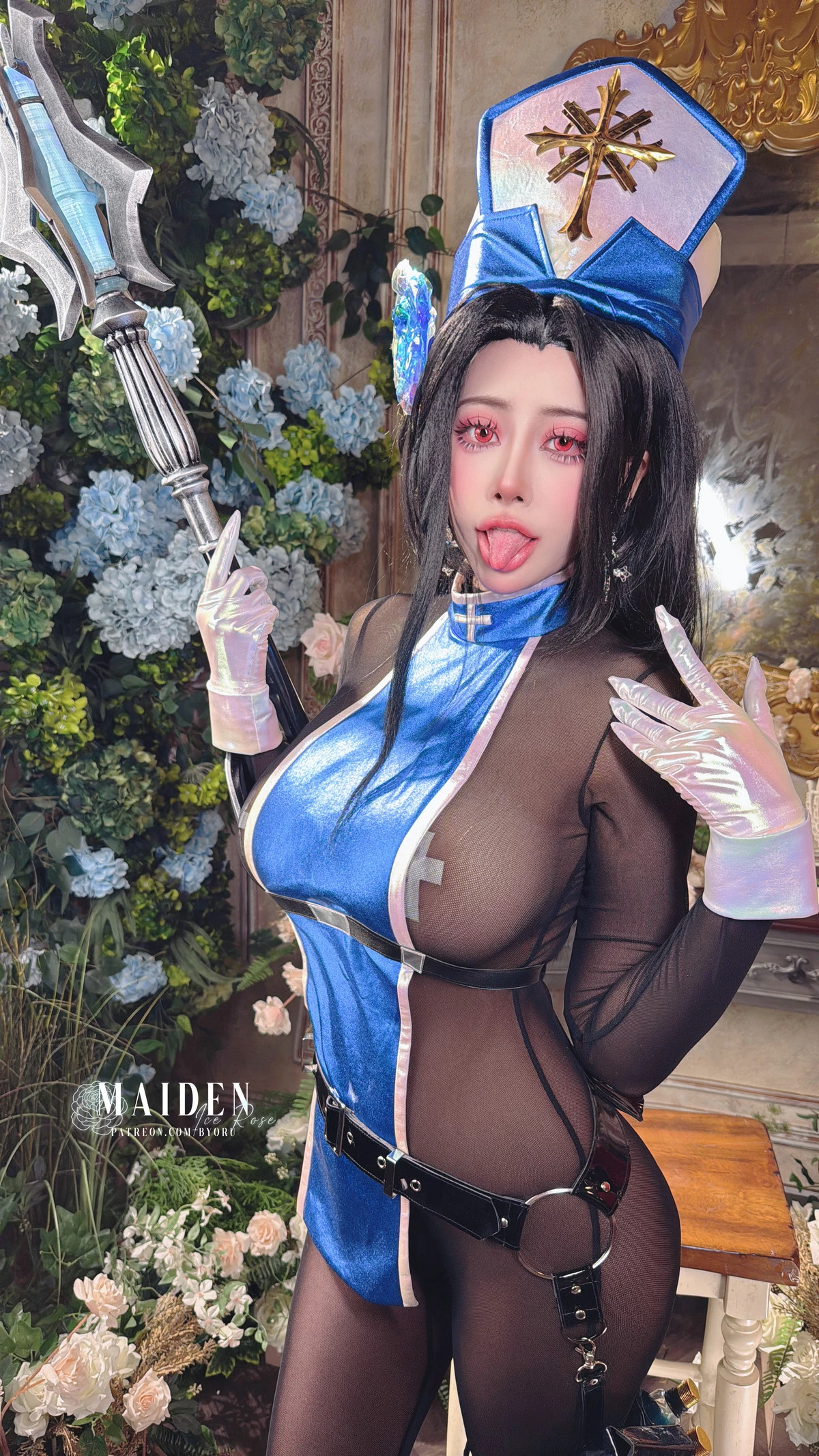 Xgyw.Org_日本性感萝莉Byoru-Maiden Ice Rose主题性感超薄连体黑丝配白色腿袜秀丰腴身姿诱惑写真56P