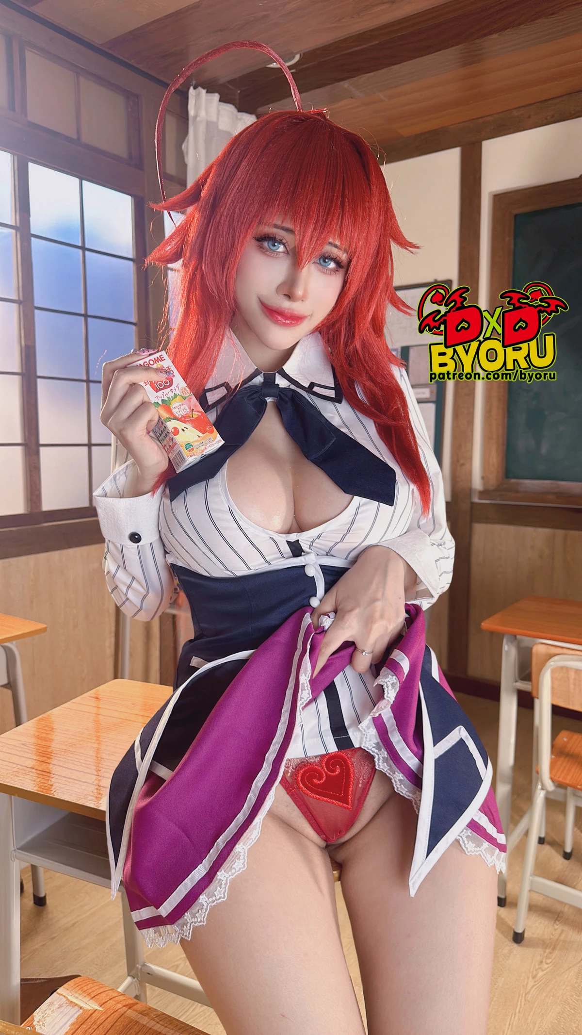 Xgyw.Org_日本性感萝莉Byoru-Rias Gremory主题教室里性感学生装露红色情趣内衣秀火辣身材诱惑写真66P