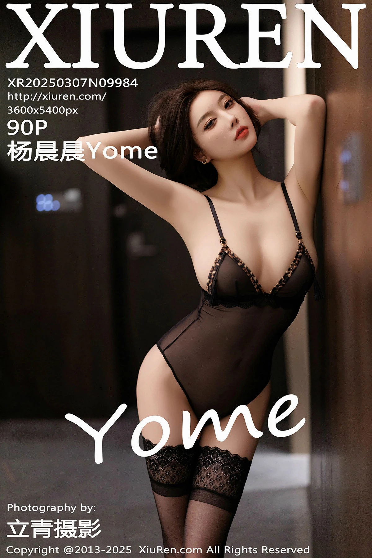 Xgyw.Org_XiuRen第9984期_女神杨晨晨Yome性感黑色情趣内衣配黑丝袜秀丰腴身材诱惑写真90P