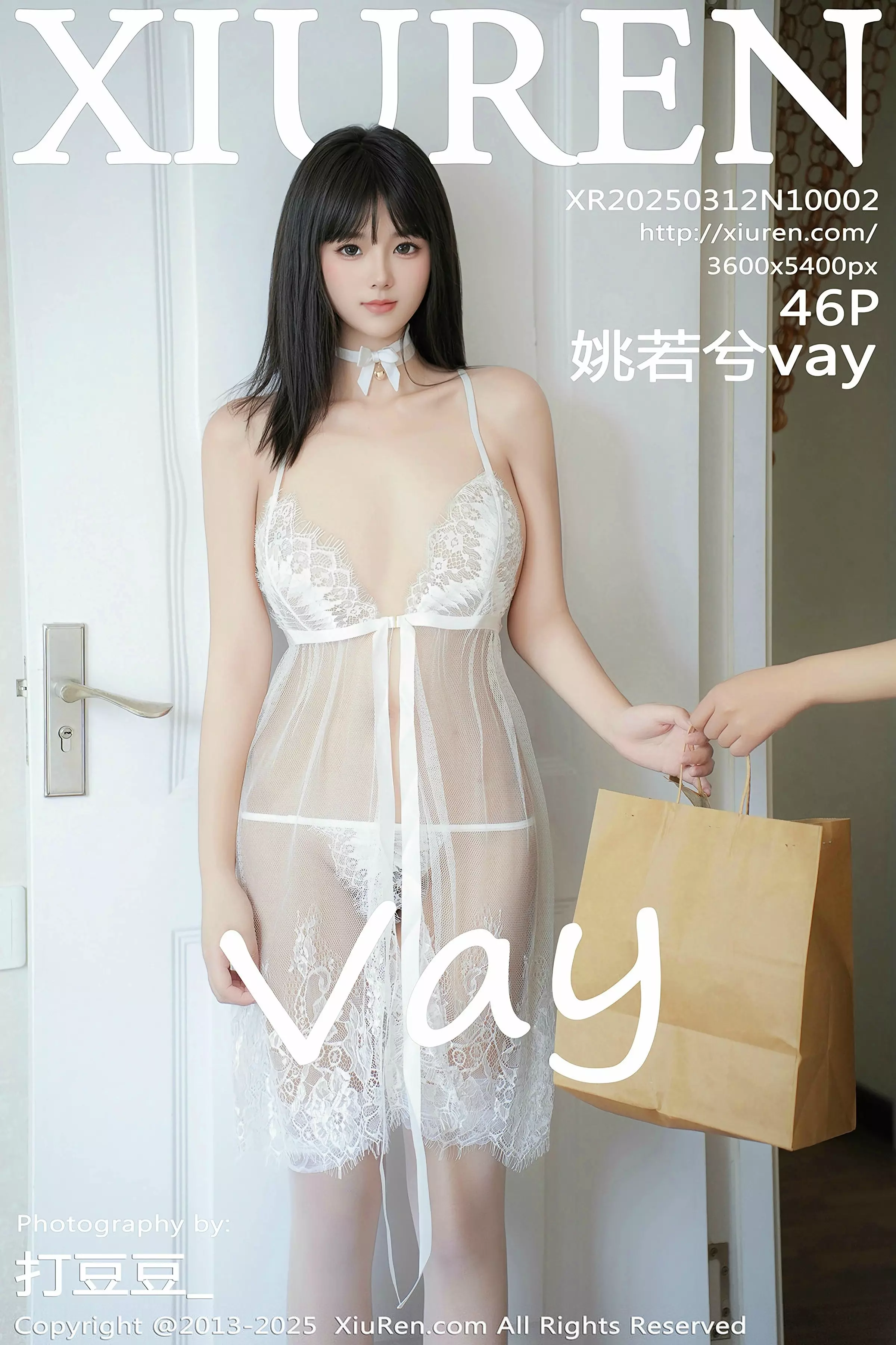 Xgyw.Org_XiuRen第10002期_模特姚若兮vay性感白色情趣内衣配白色丝袜秀曼妙身姿诱惑写真46P