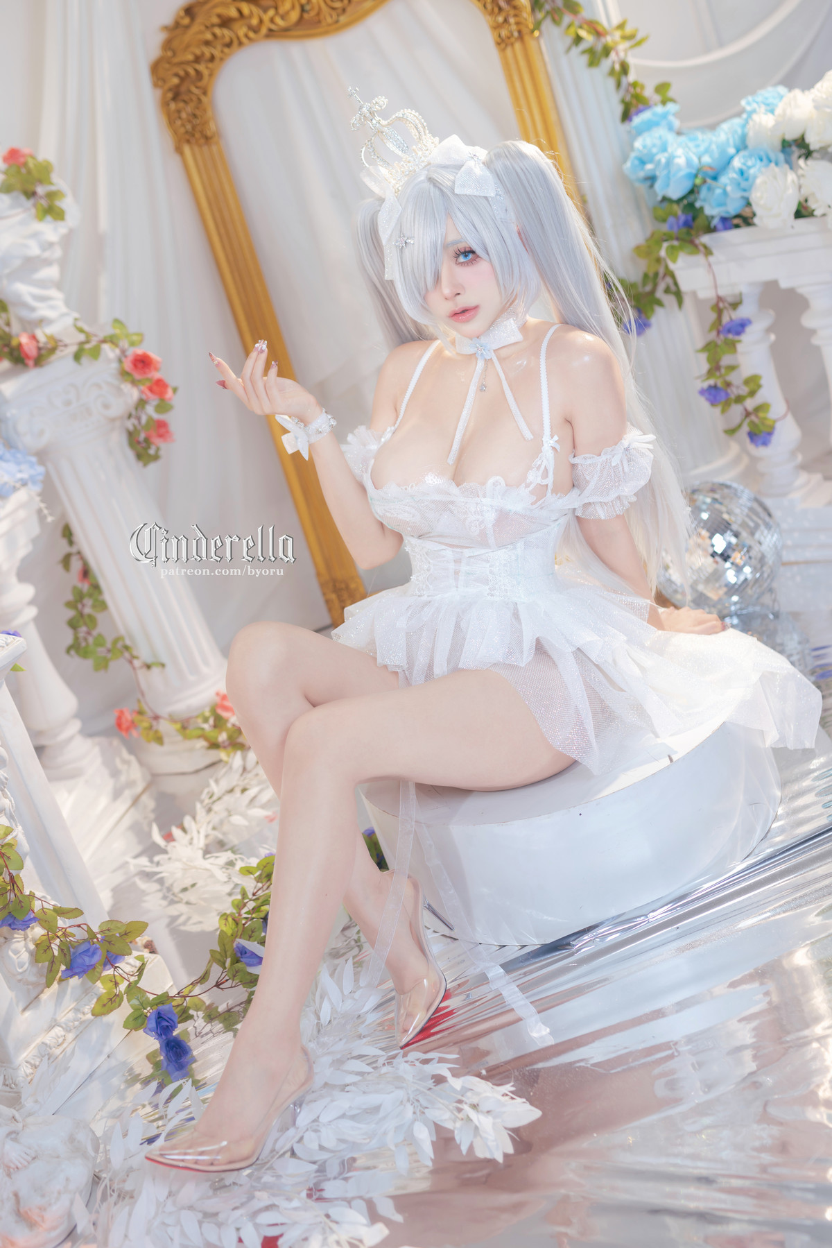 Xgyw.Org_日本性感萝莉Byoru-Cinderella主题性感白色薄纱裙露白色情趣内衣秀惹火身材诱惑写真63P