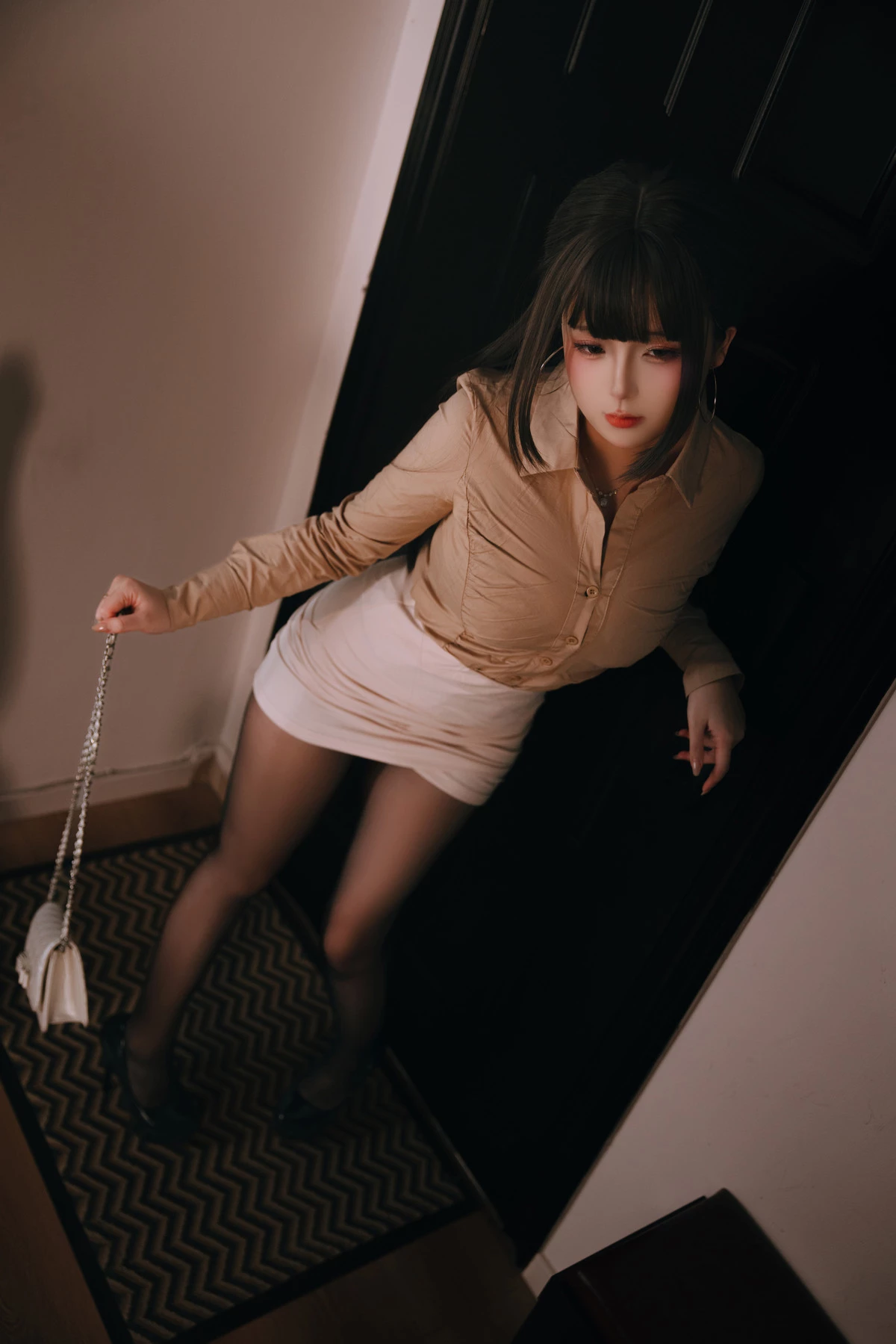 Xgyw.Org_Cosplay美女日奈娇醉酒的同事主题私房浴室性感黑色蕾丝内衣秀完美身材惹火诱惑写真190P