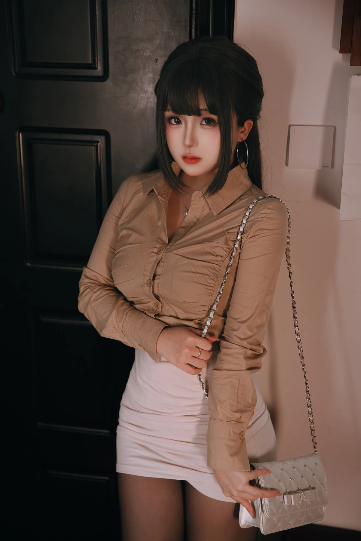 Xgyw.Org_Cosplay美女日奈娇醉酒的同事主题私房浴室性感黑色蕾丝内衣秀完美身材惹火诱惑写真190P
