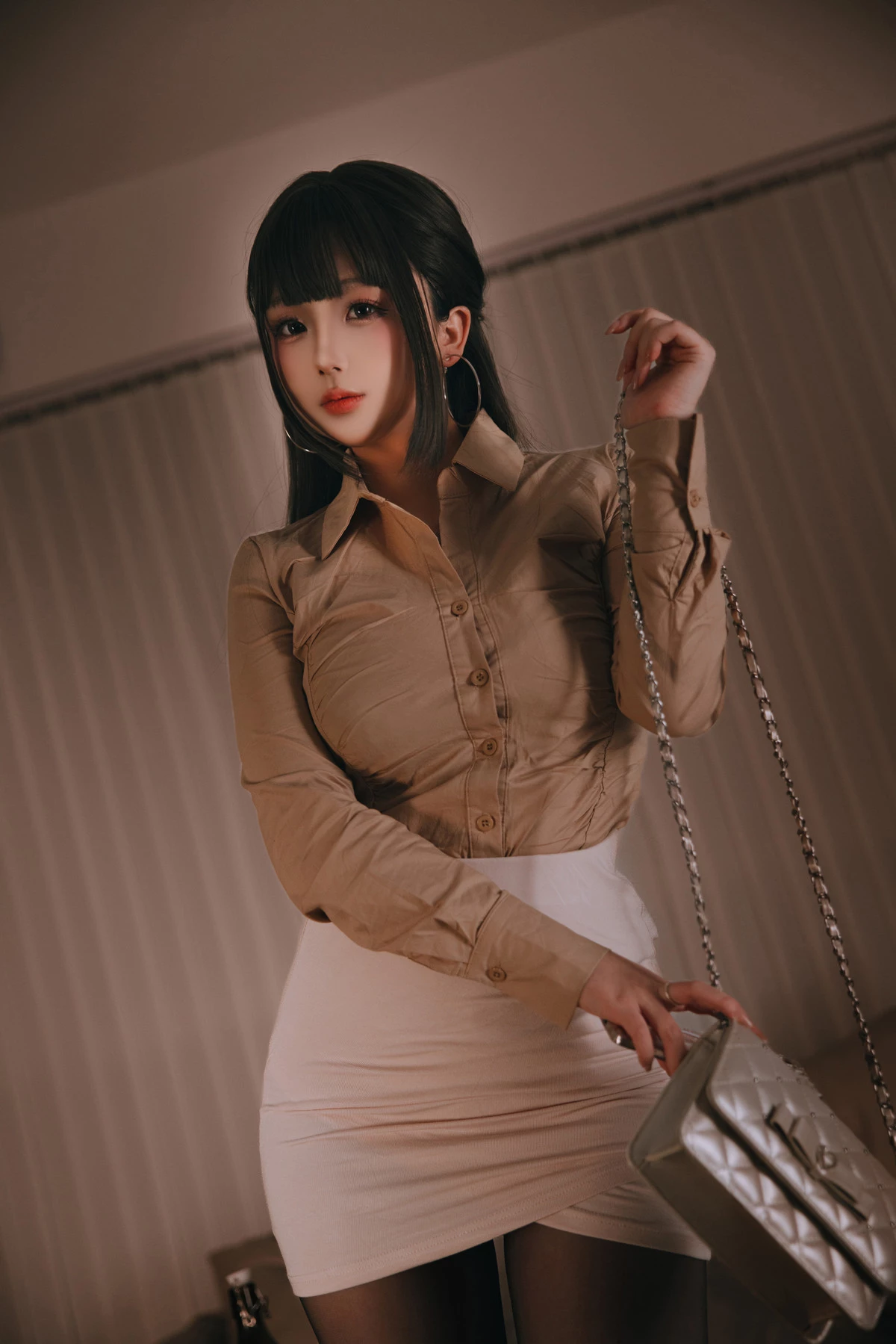 Xgyw.Org_Cosplay美女日奈娇醉酒的同事主题私房浴室性感黑色蕾丝内衣秀完美身材惹火诱惑写真190P