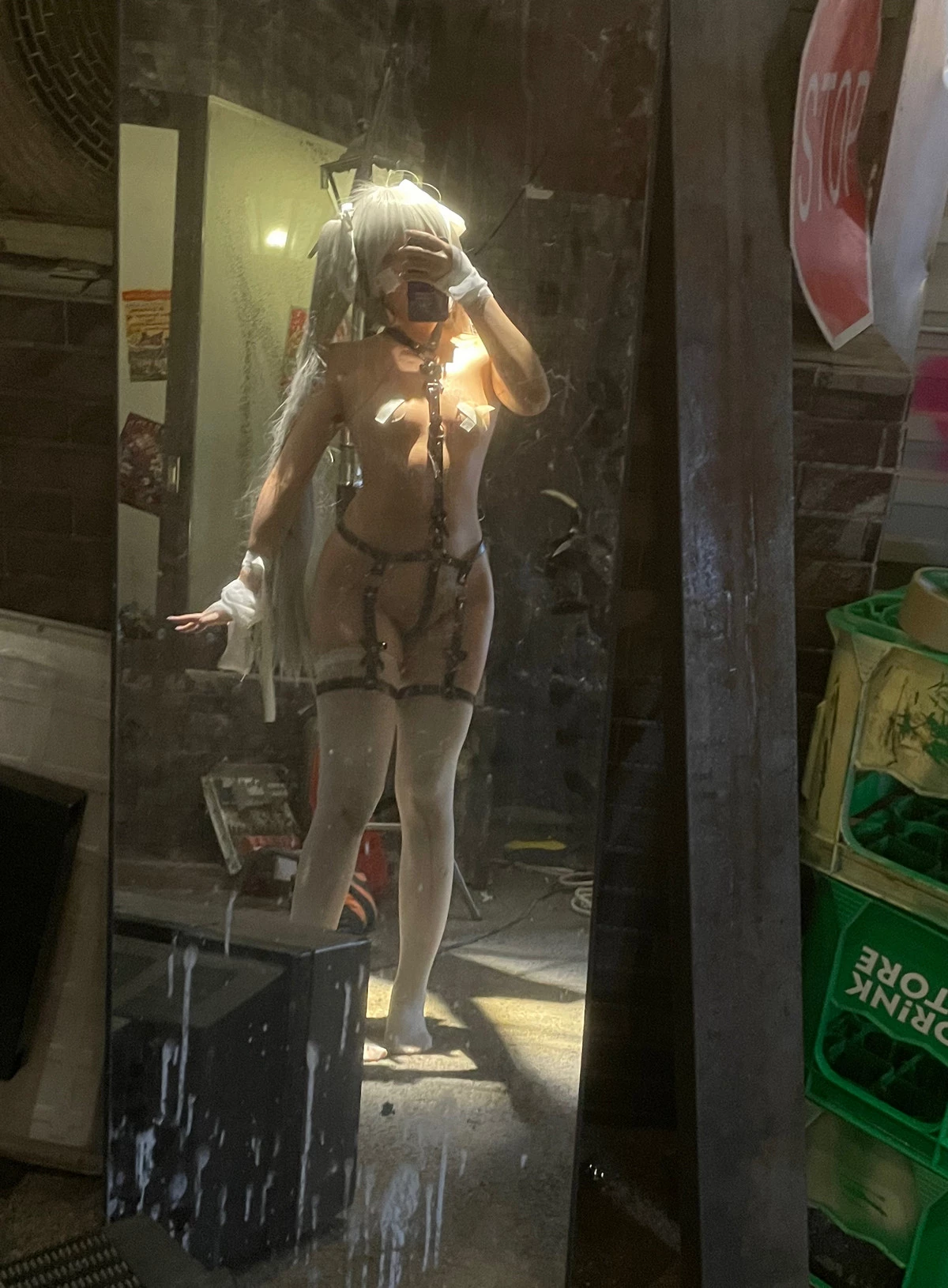 Xgyw.Org_Coser美女小和甜酒rurudo初音酱主题性感黑色情趣服饰配白丝袜秀油亮肌肤诱惑写真141P