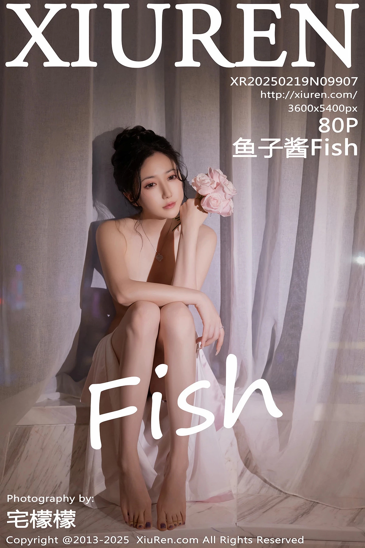 Xgyw.Org_XiuRen第9907期_模特鱼子酱Fish生日主题白色内衣配超薄肉丝秀曼妙身姿诱惑写真80P