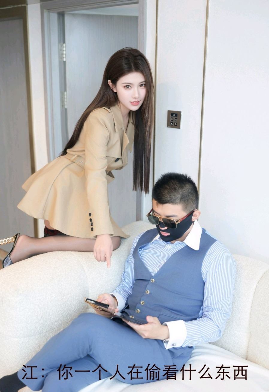 Xgyw.Org_XiuRen第10079期_模特江淑影river浅色风衣露黑色情趣内衣配黑丝吊袜极致魅惑写真97P