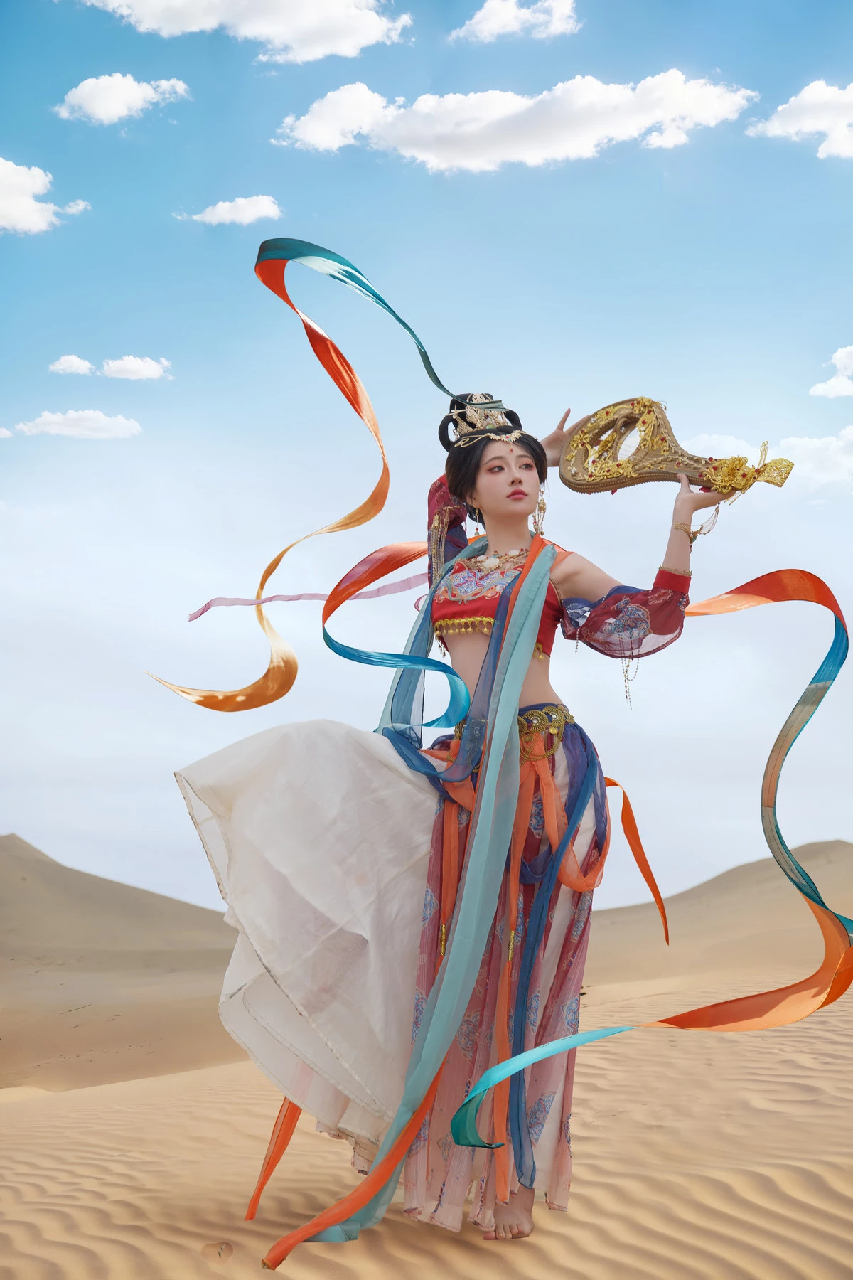 Xgyw.Org_网络美女年年Nnian飞天主题沙漠外景性感仙女薄纱服饰半脱秀婀娜身姿丰满诱惑写真63P