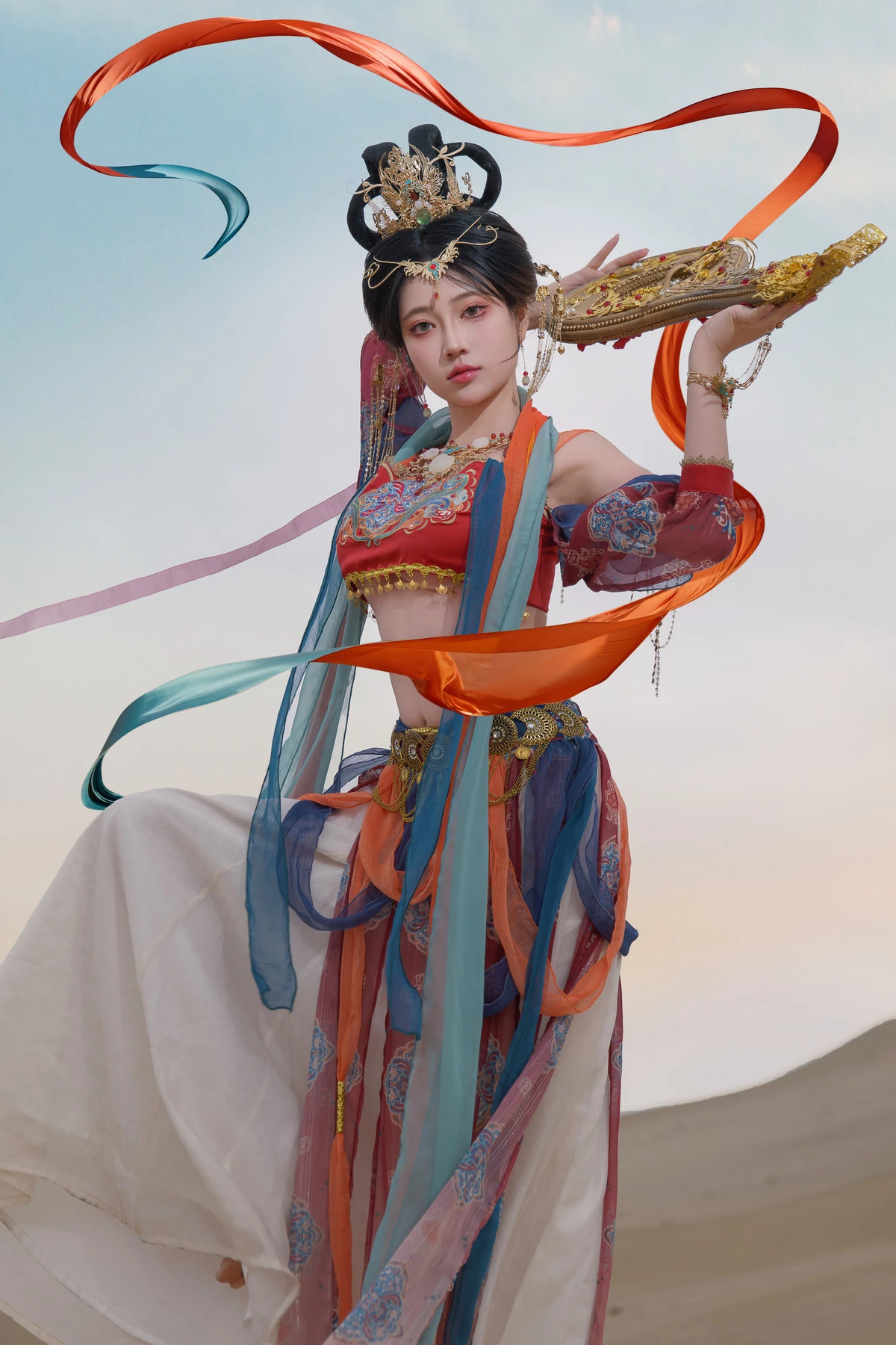 Xgyw.Org_网络美女年年Nnian飞天主题沙漠外景性感仙女薄纱服饰半脱秀婀娜身姿丰满诱惑写真63P