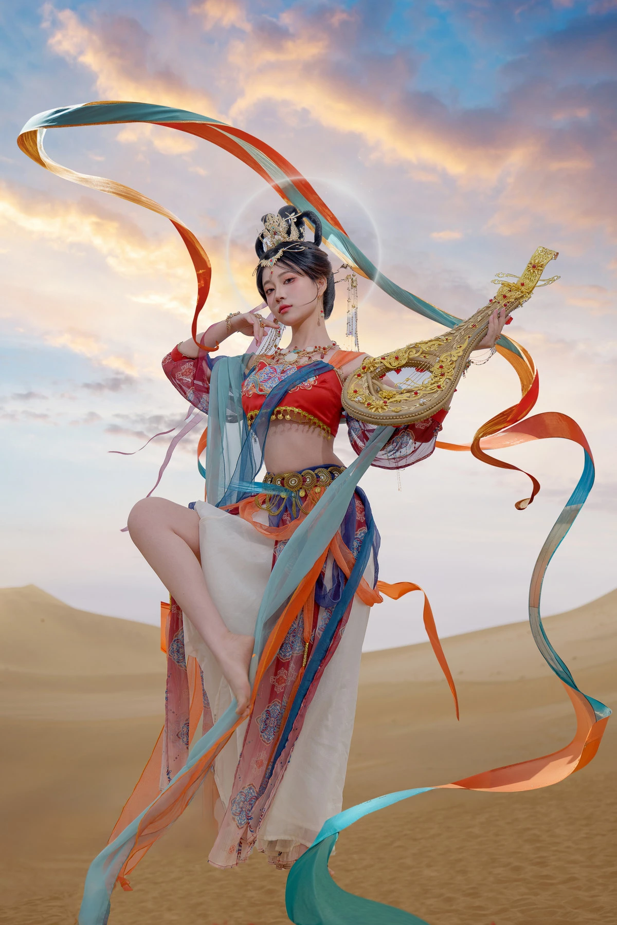 Xgyw.Org_网络美女年年Nnian飞天主题沙漠外景性感仙女薄纱服饰半脱秀婀娜身姿丰满诱惑写真63P