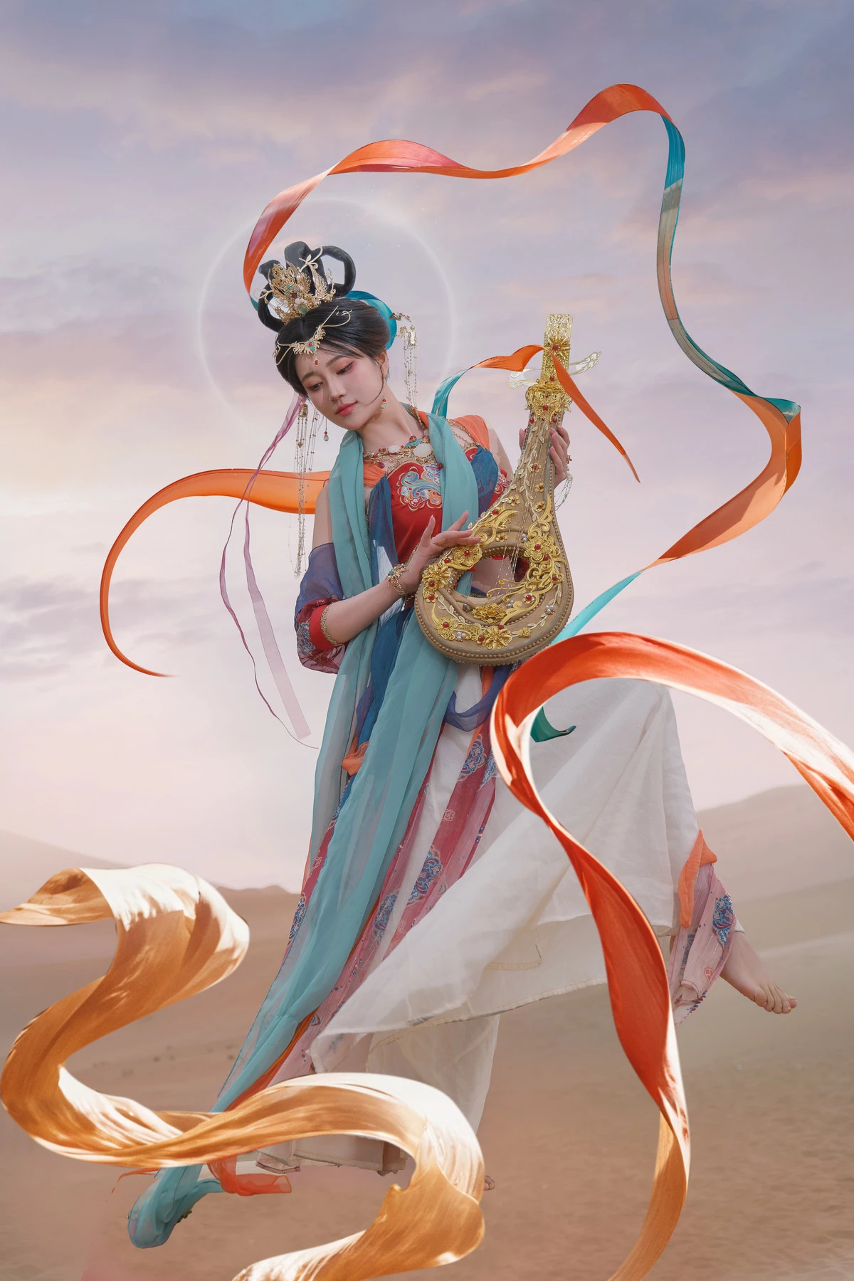 Xgyw.Org_网络美女年年Nnian飞天主题沙漠外景性感仙女薄纱服饰半脱秀婀娜身姿丰满诱惑写真63P
