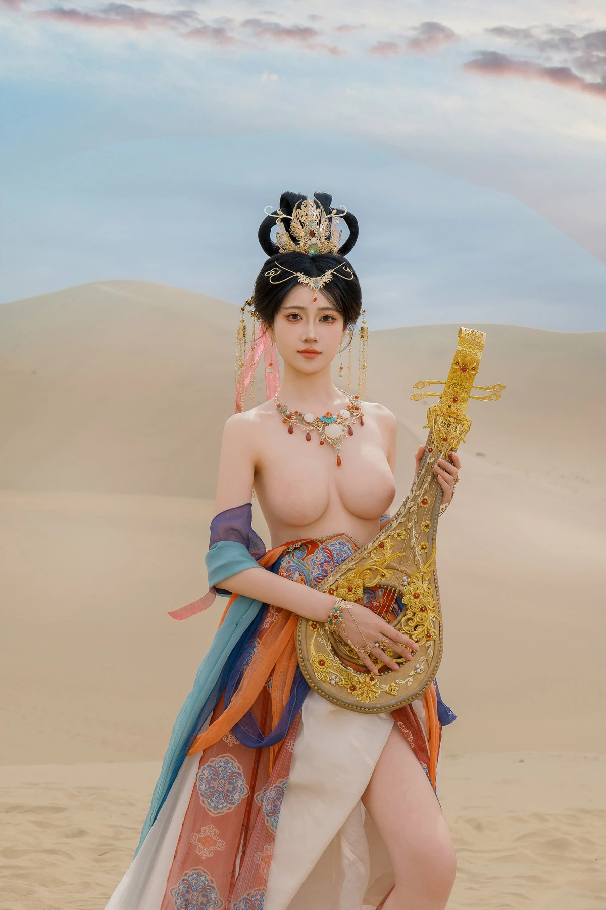 Xgyw.Org_网络美女年年Nnian飞天主题沙漠外景性感仙女薄纱服饰半脱秀婀娜身姿丰满诱惑写真63P