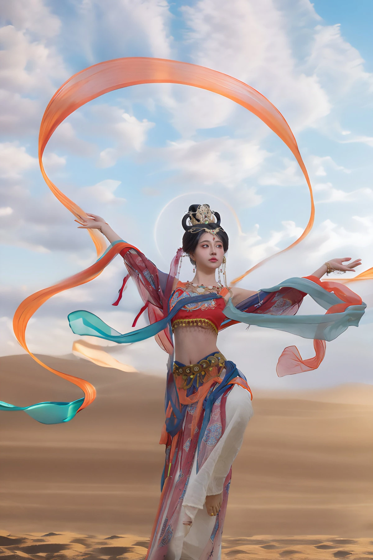Xgyw.Org_网络美女年年Nnian飞天主题沙漠外景性感仙女薄纱服饰半脱秀婀娜身姿丰满诱惑写真63P