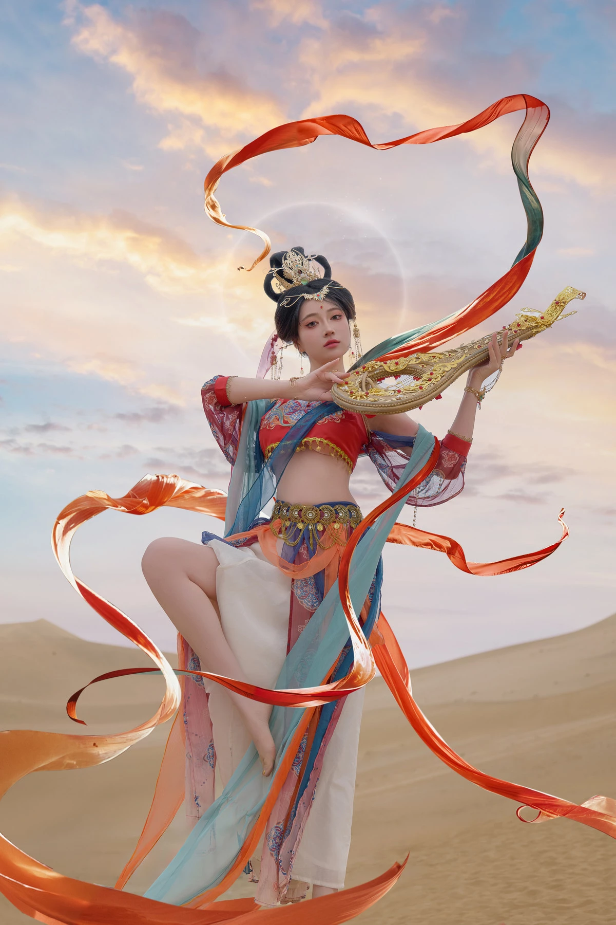 Xgyw.Org_网络美女年年Nnian飞天主题沙漠外景性感仙女薄纱服饰半脱秀婀娜身姿丰满诱惑写真63P