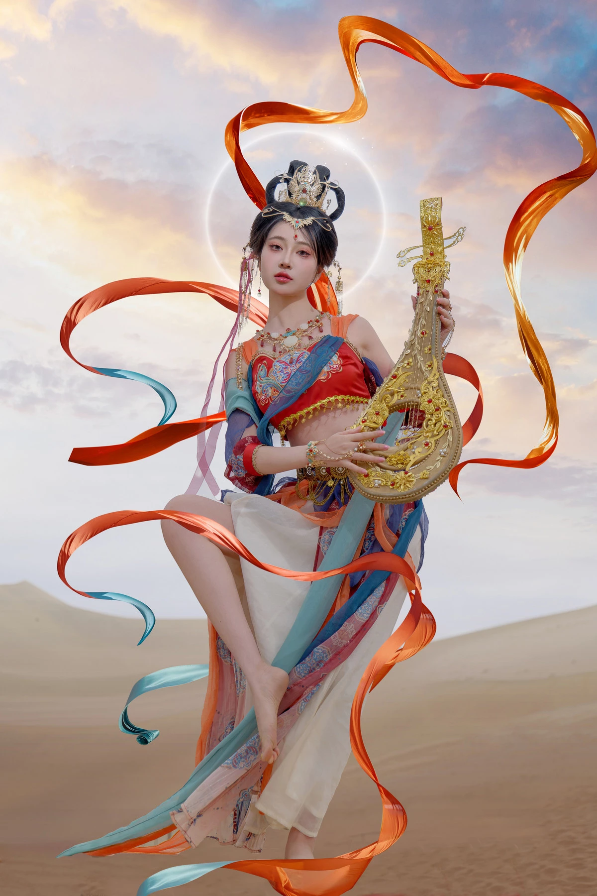 Xgyw.Org_网络美女年年Nnian飞天主题沙漠外景性感仙女薄纱服饰半脱秀婀娜身姿丰满诱惑写真63P