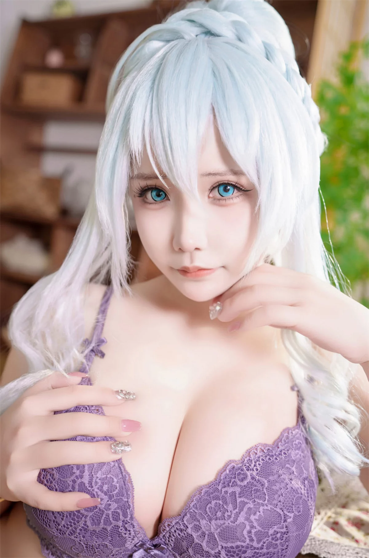 Xgyw.Org_Cosplay美女日奈娇叛逆少女JK主题性感薄透白T配黑色丝袜半脱秀火辣身材撩人诱惑写真106P