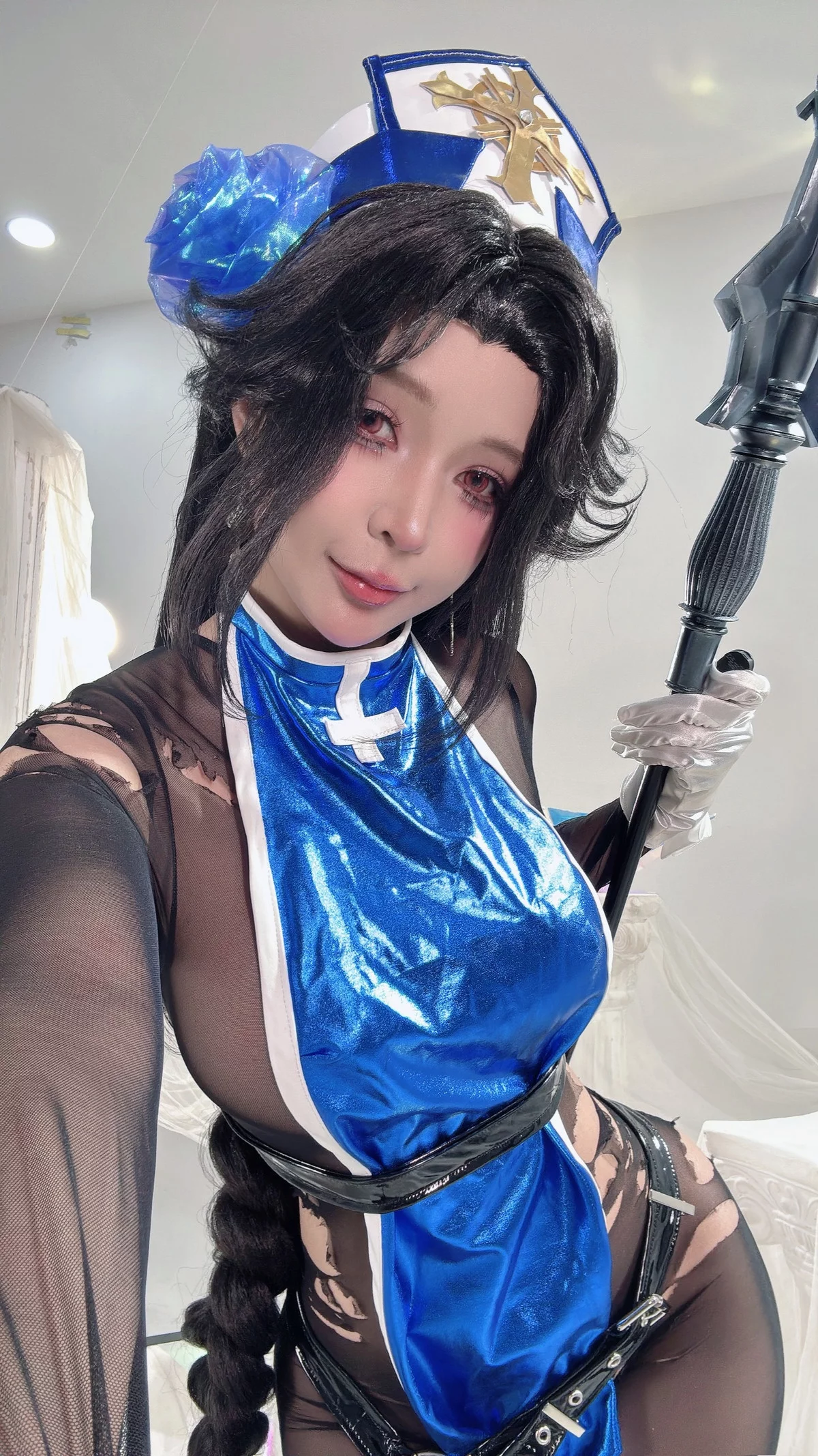 Xgyw.Org_越南Coser美女Umeko J-Maiden (Ice Rose)主题性感蓝色连体衣露连体黑丝秀翘臀诱惑写真66P
