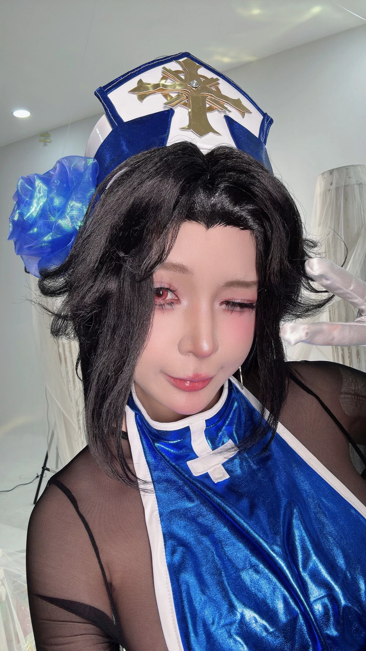 Xgyw.Org_越南Coser美女Umeko J-Maiden (Ice Rose)主题性感蓝色连体衣露连体黑丝秀翘臀诱惑写真66P