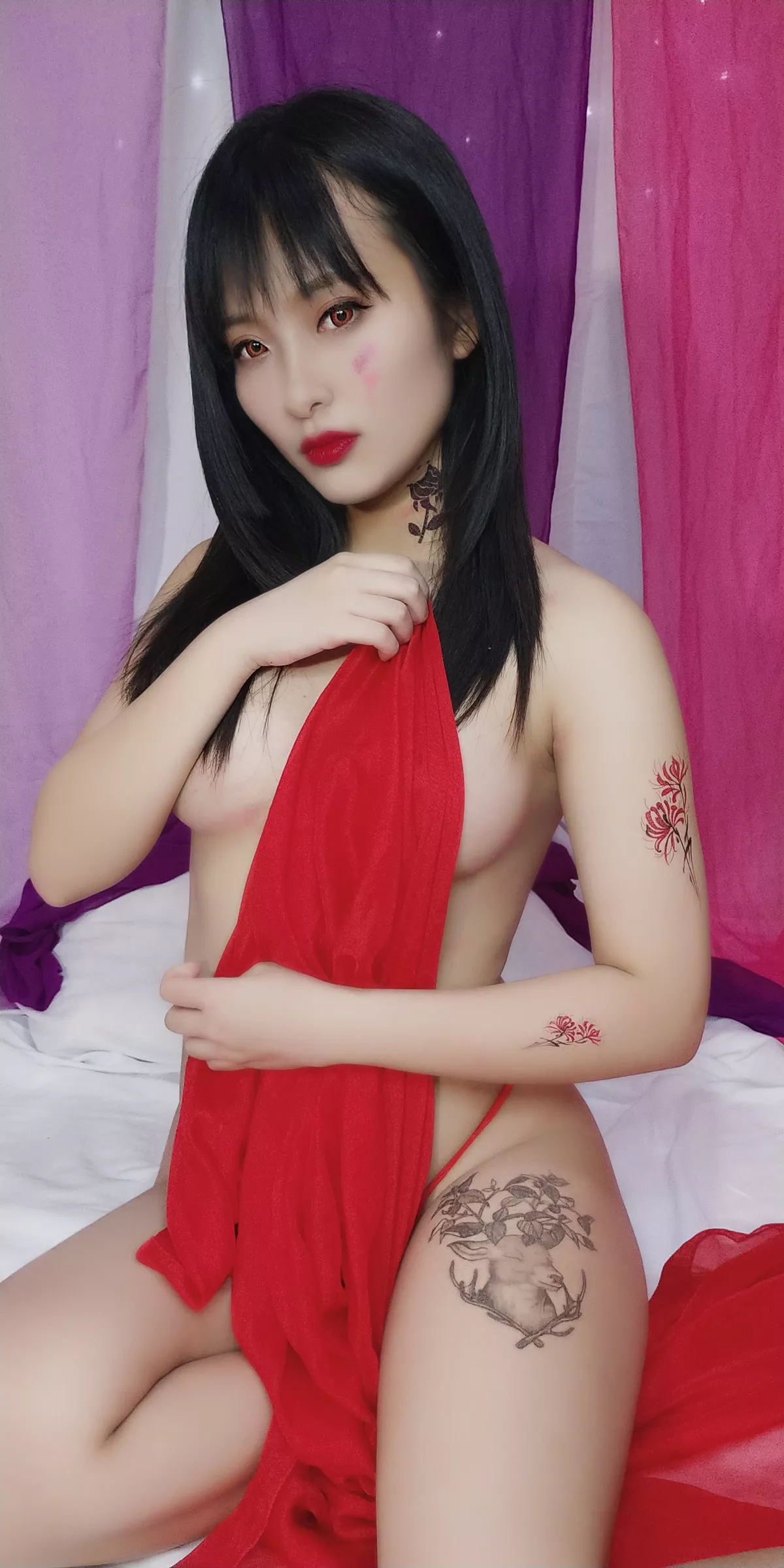 Xgyw.Org_动漫博主洛璃LoLiSAMA红女妖主题性感红色薄纱露红色蕾丝内衣秀曼妙身姿诱惑写真93P