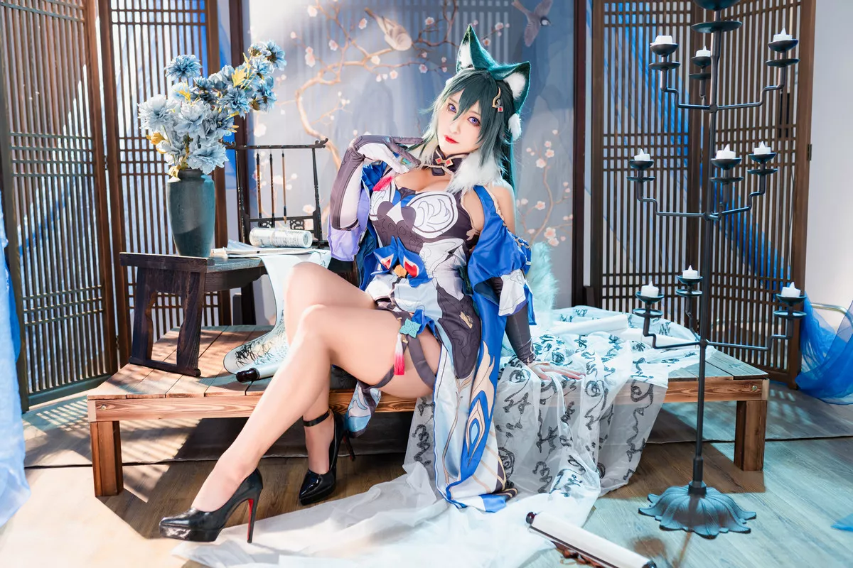 Xgyw.Org_动漫博主洛璃LoLiSAMA星穹铁道主题性感猫女郎装扮黑色薄透情趣内衣秀丰腴身材诱惑写真76P