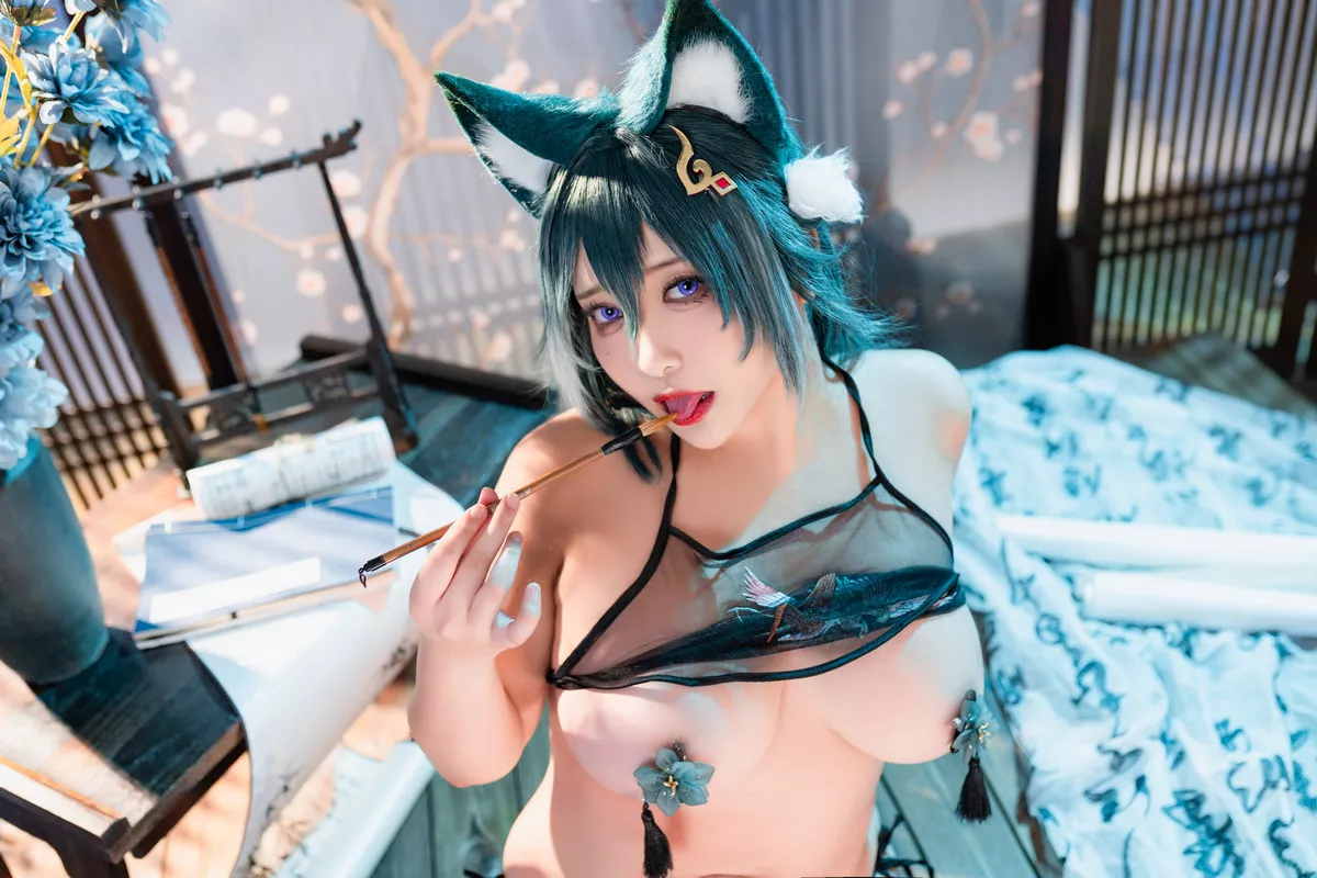Xgyw.Org_动漫博主洛璃LoLiSAMA星穹铁道主题性感猫女郎装扮黑色薄透情趣内衣秀丰腴身材诱惑写真76P