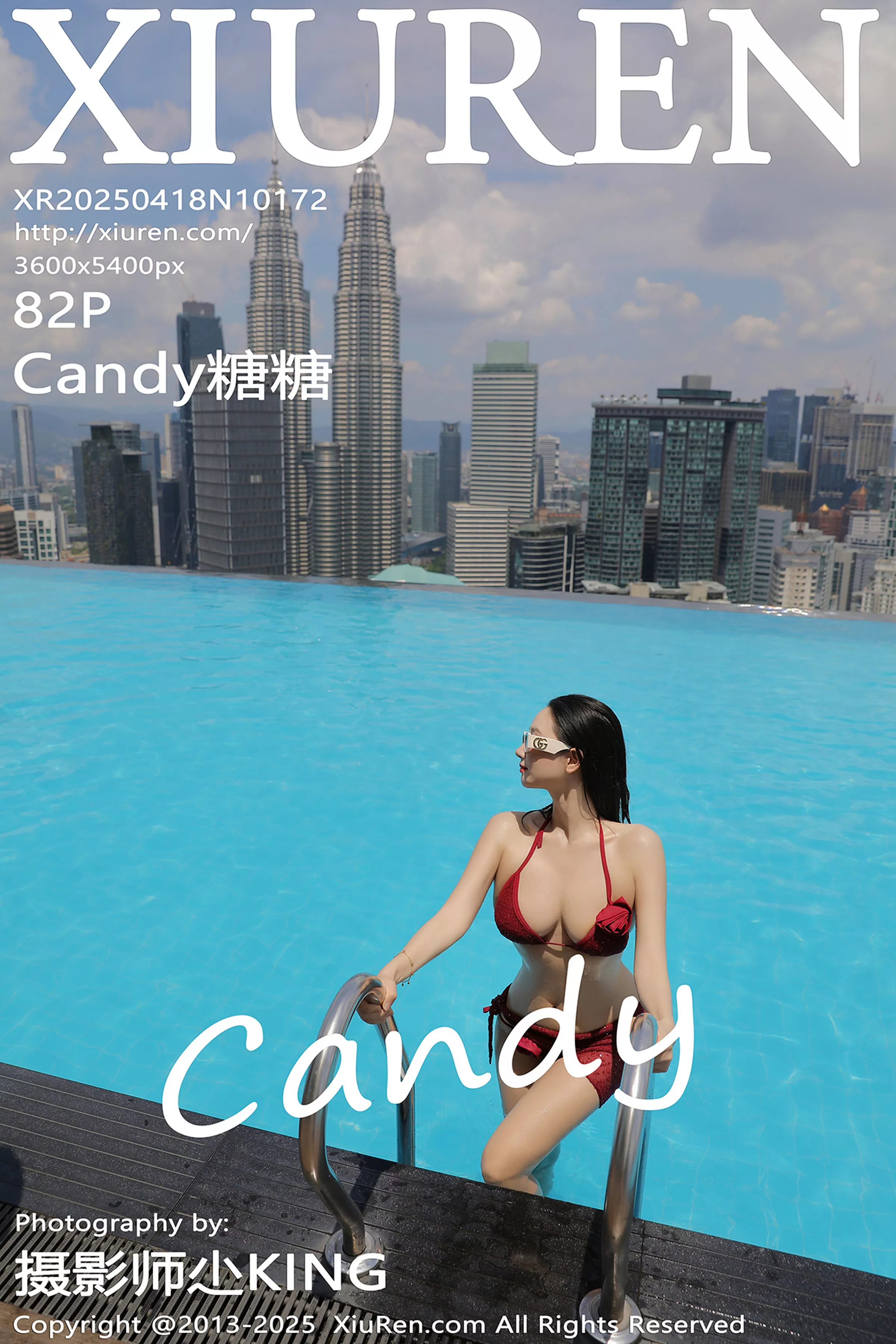 Xgyw.Org_XiuRen第10172期_模特Candy糖糖泳池场景性感红色比基尼服饰秀丰腴身材诱惑写真82P
