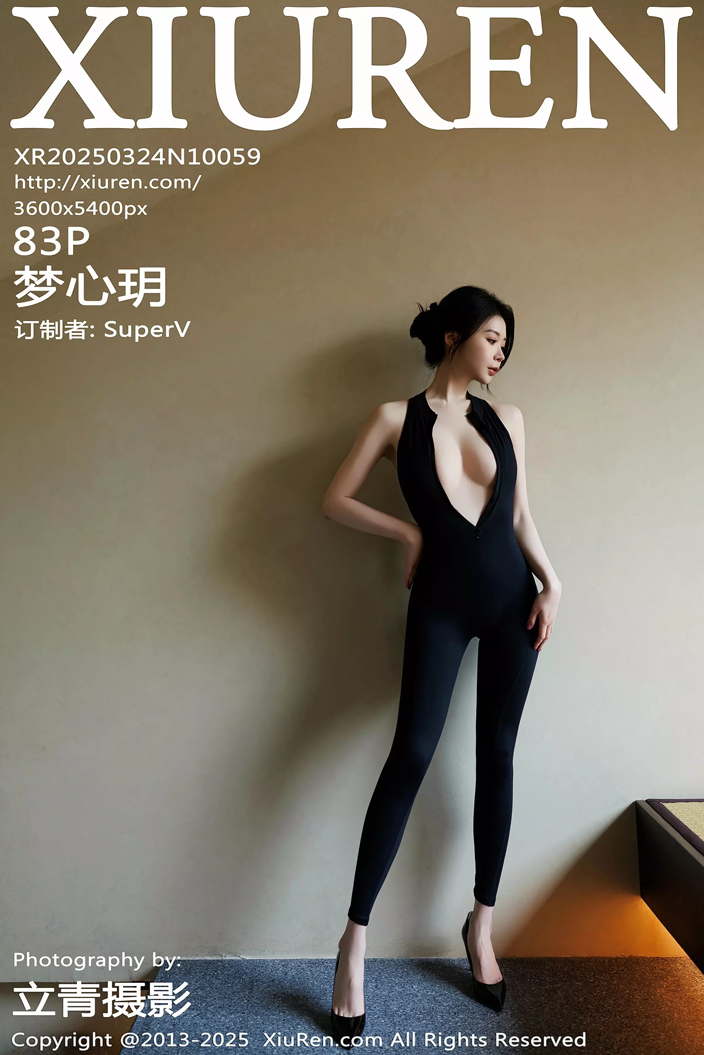 Xgyw.Org_XiuRen第10059期_模特梦心玥性感黑色情趣内衣配黑丝吊袜秀高挑曼妙身姿诱惑写真83P