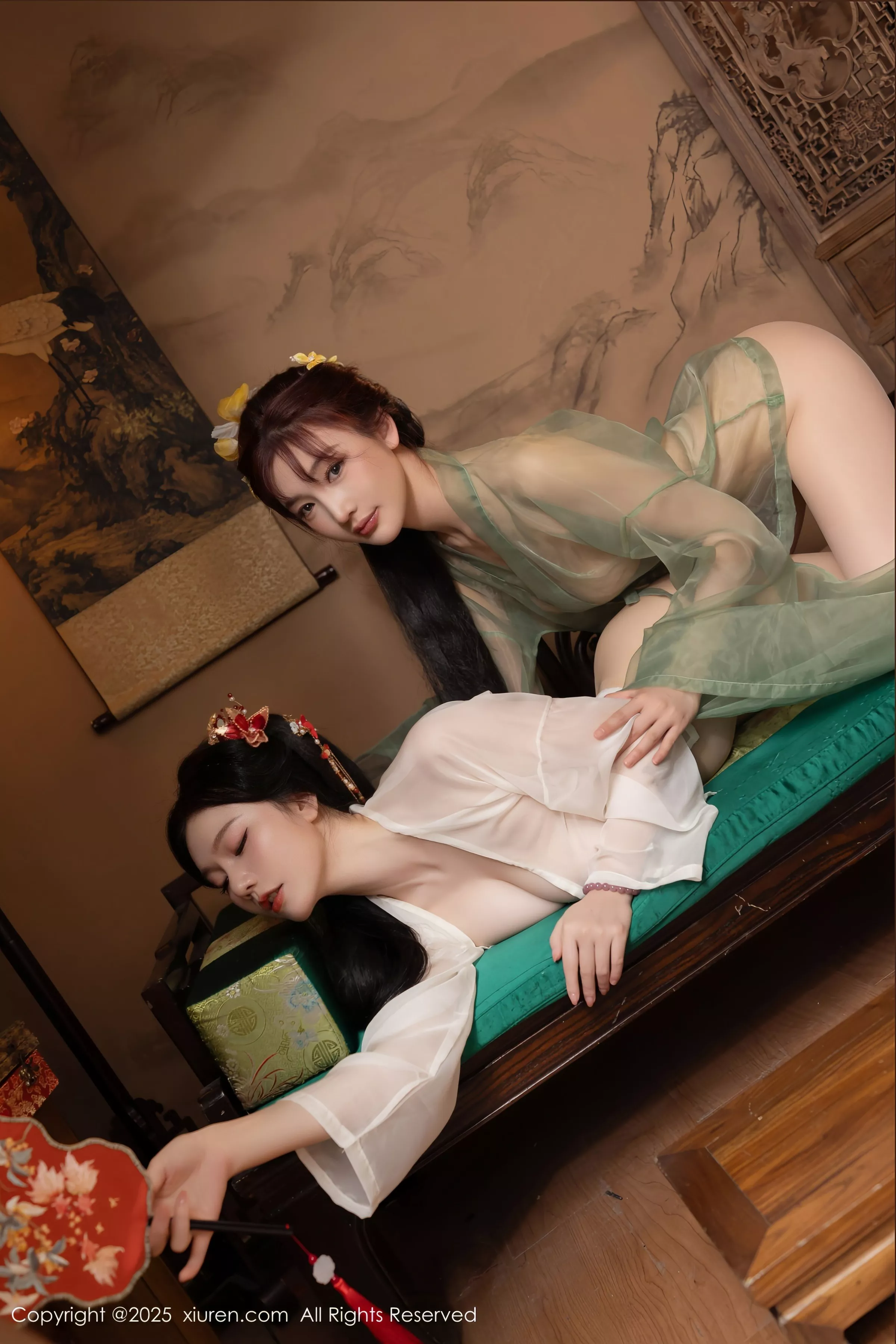 Xgyw.Org_XiuRen第10223期_模特合集女神陆萱萱＆安然anran激情互动薄纱古装撩人诱惑写真80P