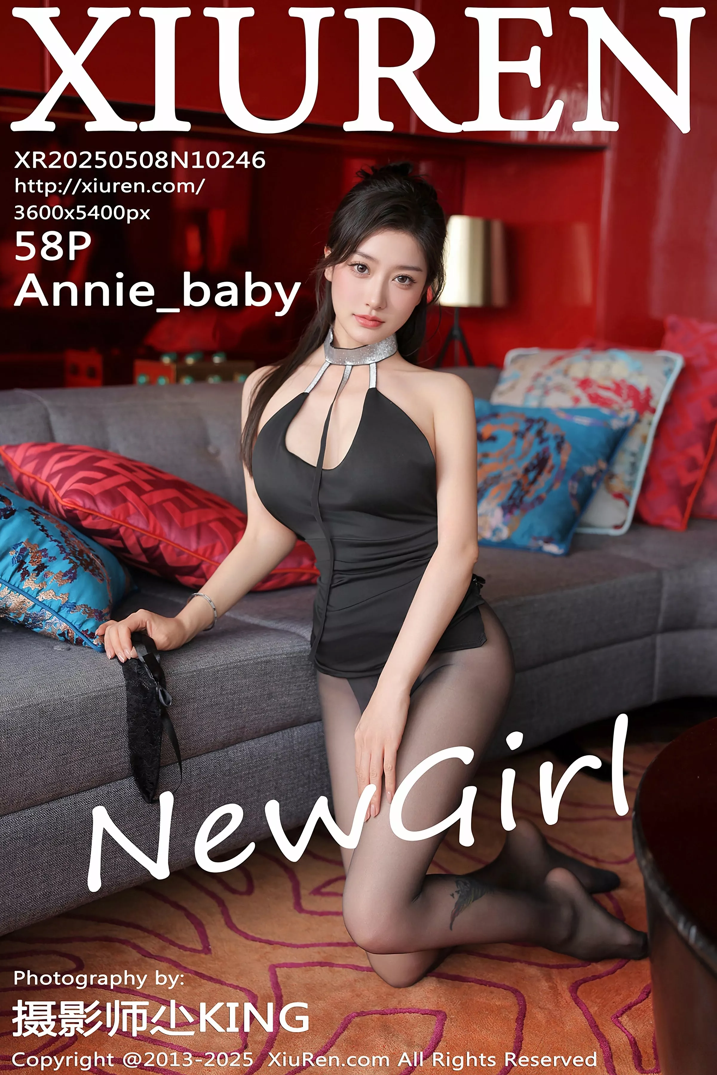 Xgyw.Org_XiuRen第10246期_新人模特Annie_baby黑色连衣短裙配黑丝袜秀凹凸身材诱惑写真58P
