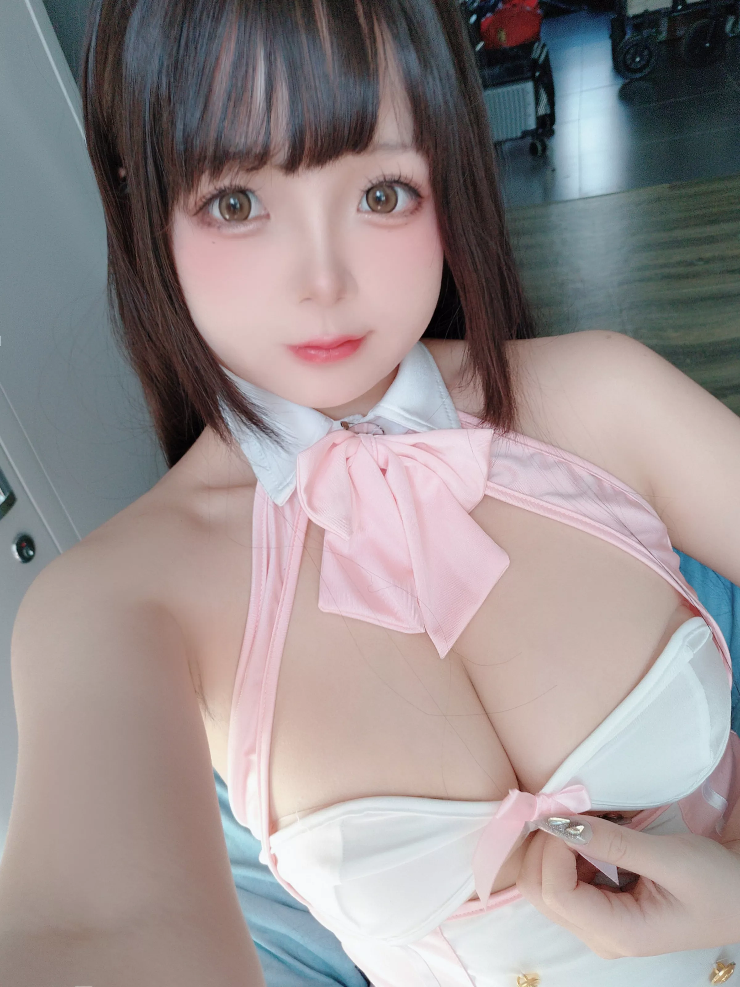 Xgyw.Org_Cosplay美女日奈娇魔王主题私房性感黑色皮质三点式连体内衣秀惹火身材撩人诱惑写真90P